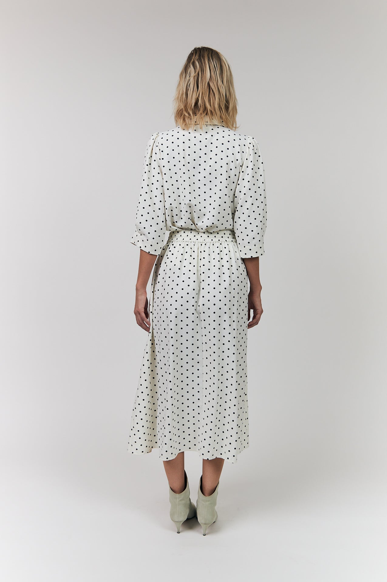 AkaneLL Midi Skirt - Dot Print