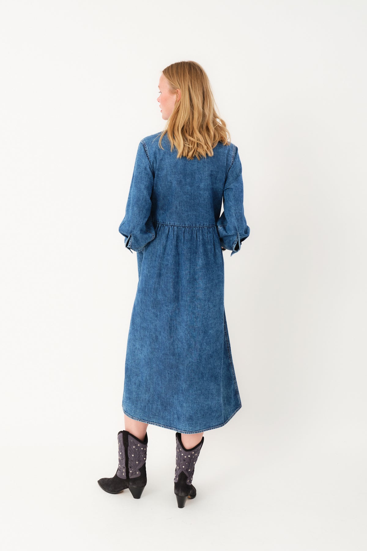 Lollys Laundry AliyaLL Maxi Dress Dress 100 Washed Denim