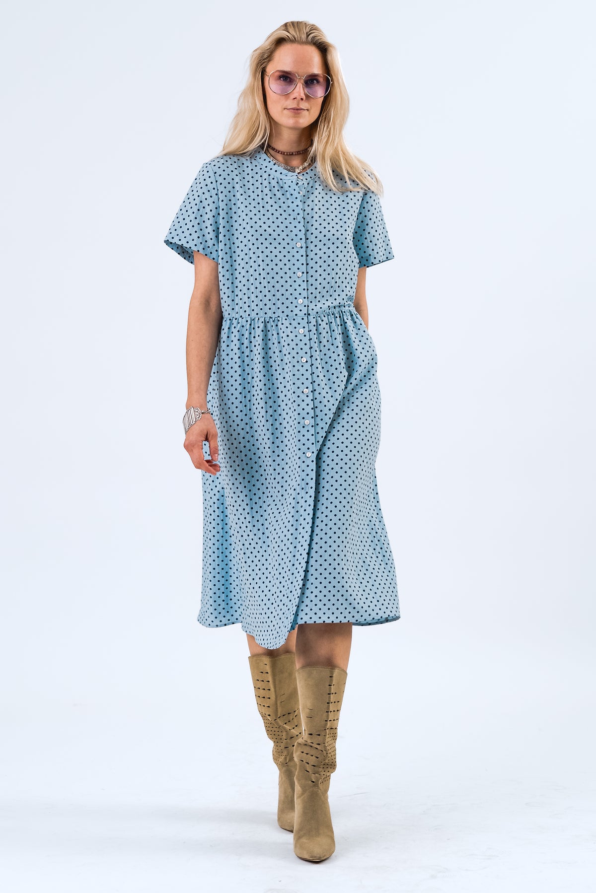 Lollys Laundry AliyaLL Midi Dress Dress 22 Light Blue
