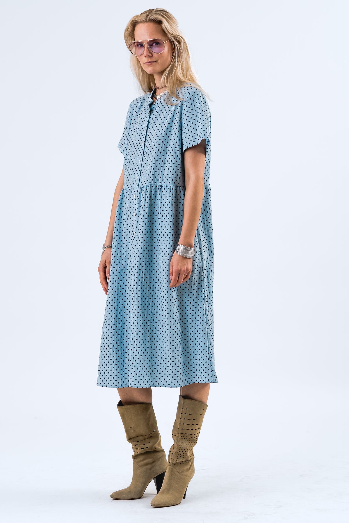 Lollys Laundry AliyaLL Midi Dress Dress 22 Light Blue
