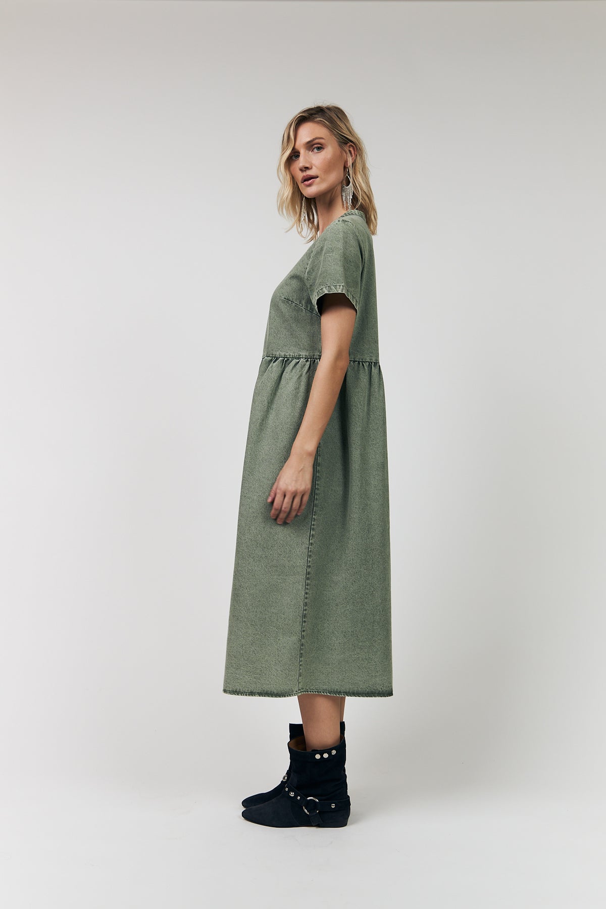 AliyaLL Midi Dress - Dusty Green