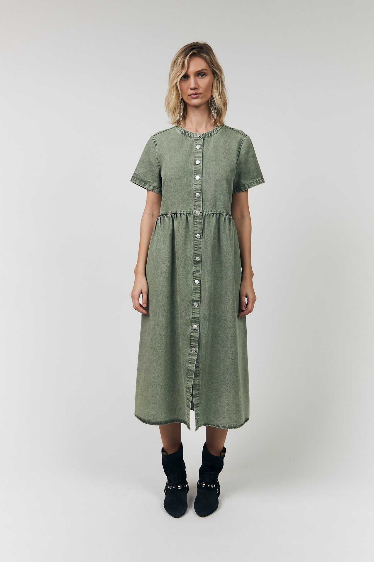 Lollys Laundry AliyaLL Midi Dress Dress 49 Dusty Green
