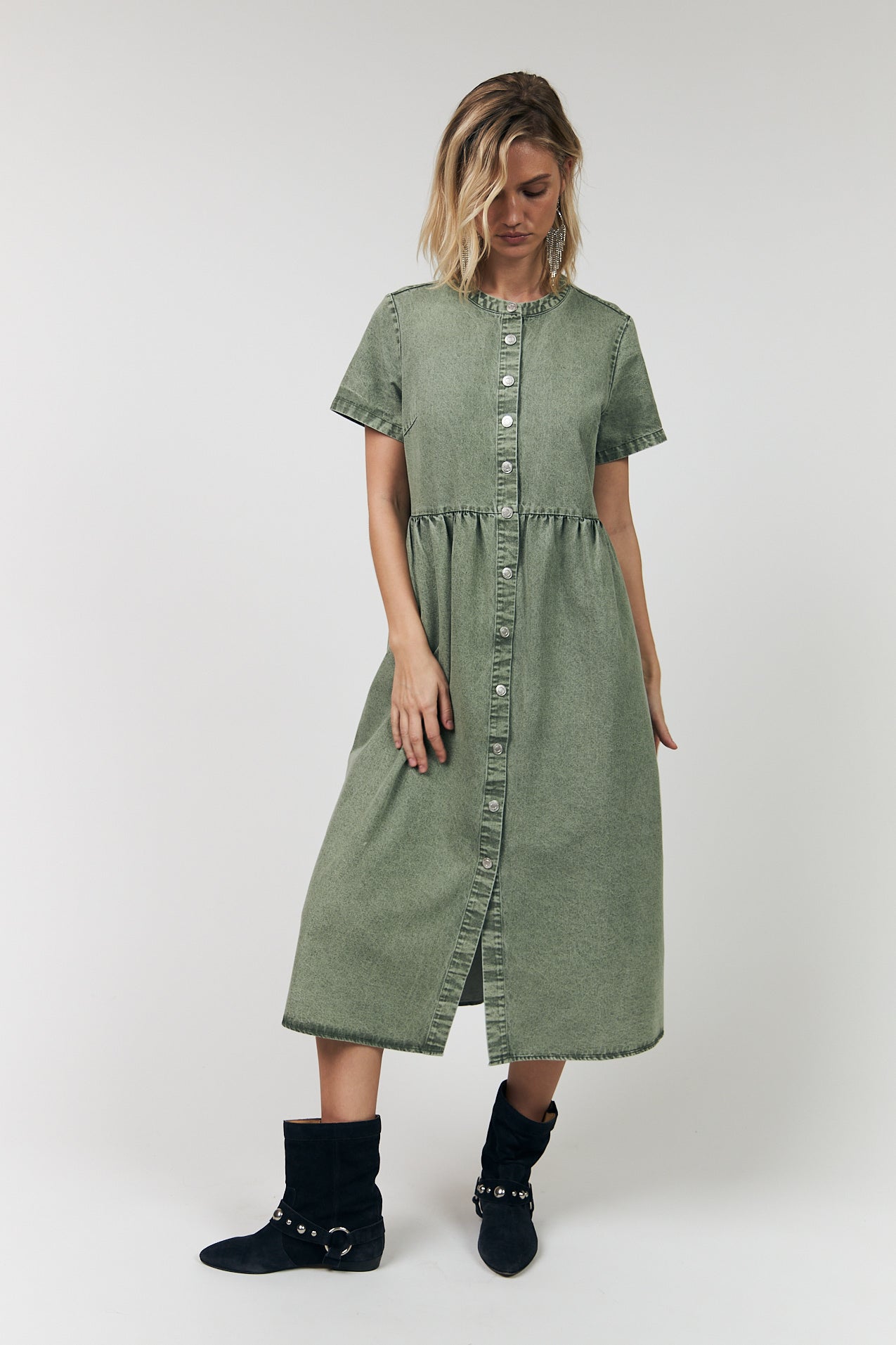 Lollys Laundry AliyaLL Midi Dress Dress 49 Dusty Green