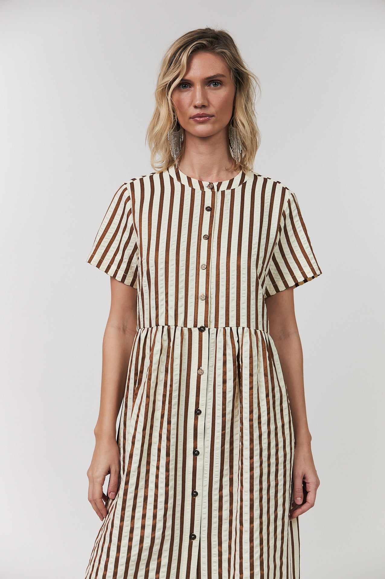 Lollys Laundry AliyaLl Midi Dress Dress 87 Dark Mokka