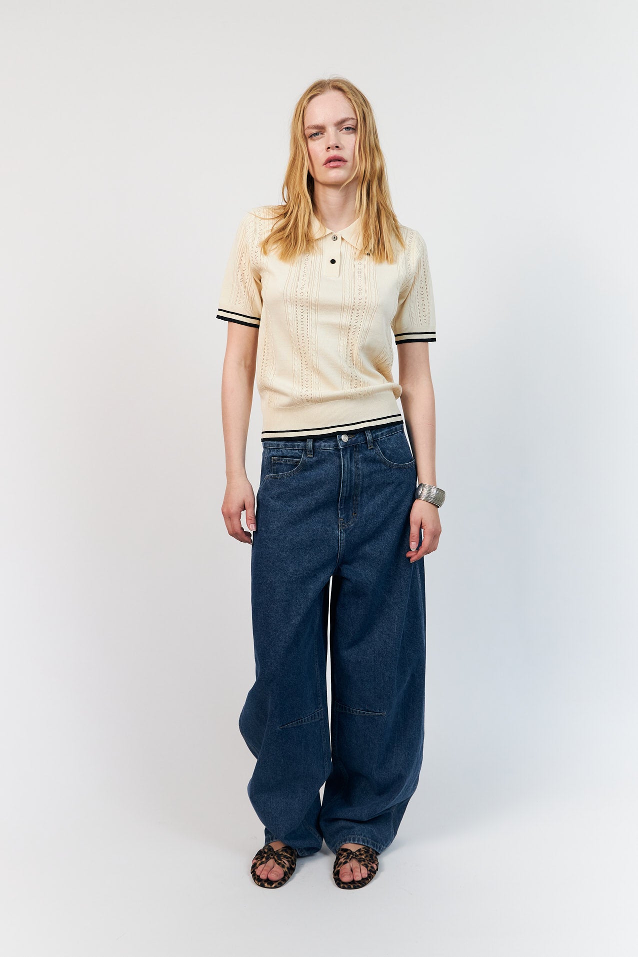 AndreaLL Polo Knit - Creme