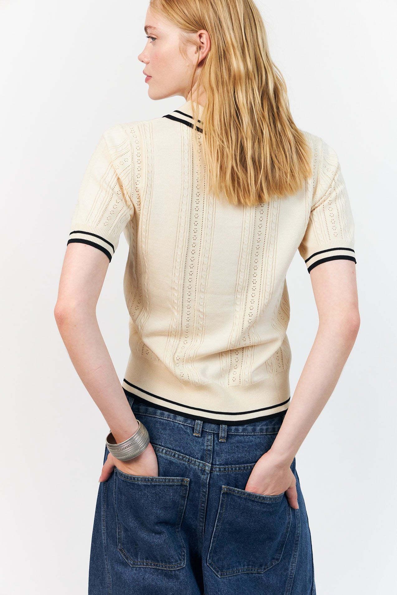 AndreaLL Polo Knit - Creme