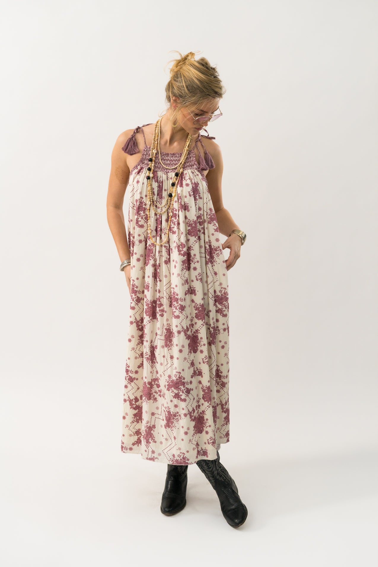 AngoLL Maxi Dress - Flower Print