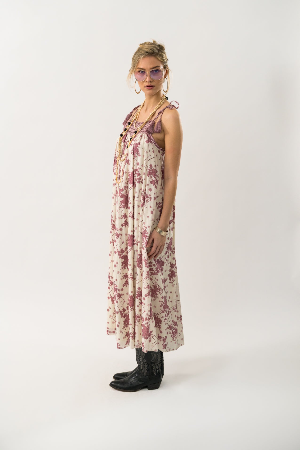AngoLL Maxi Dress - Flower Print