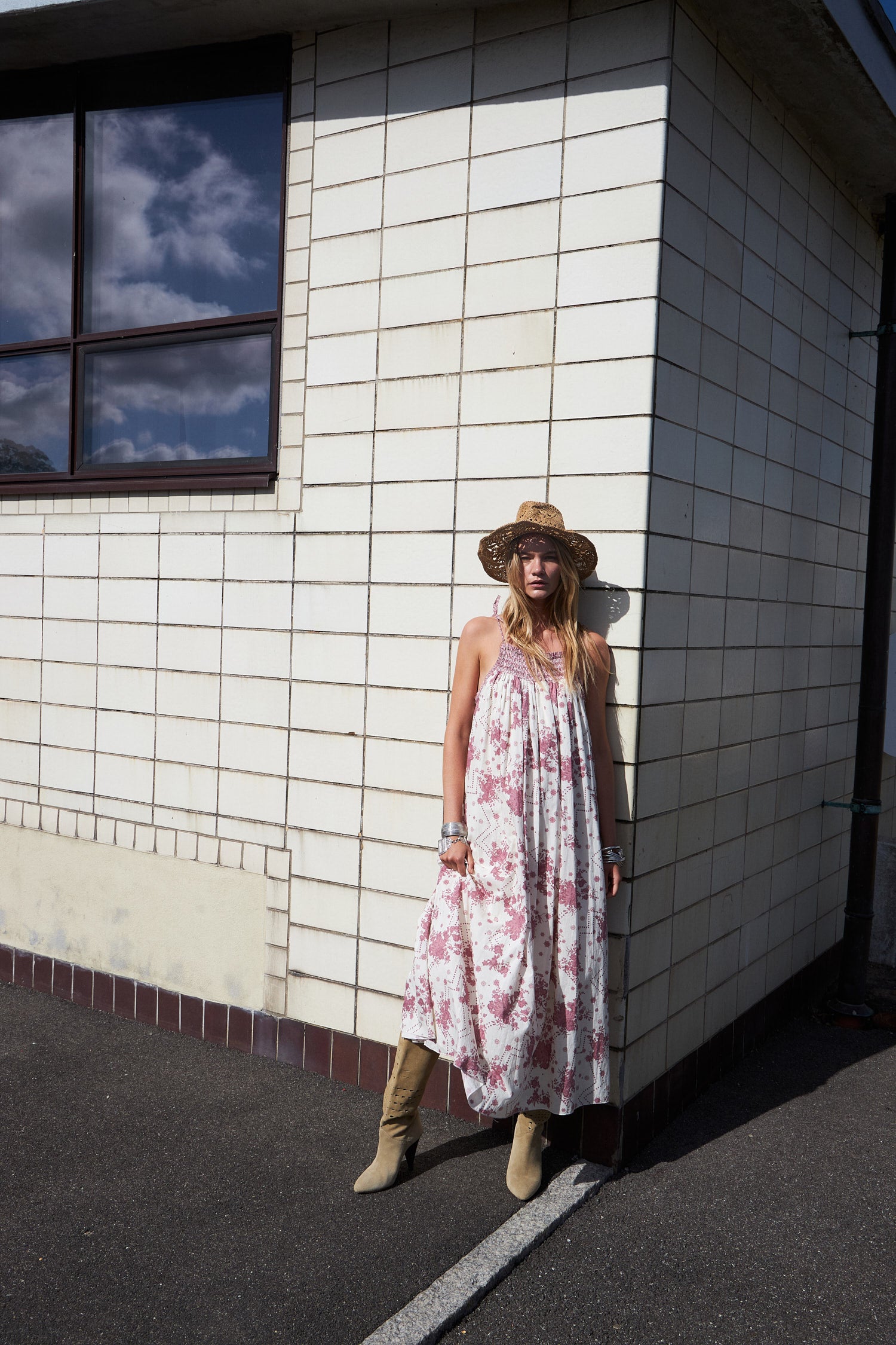 AngoLL Maxi Dress - Flower Print