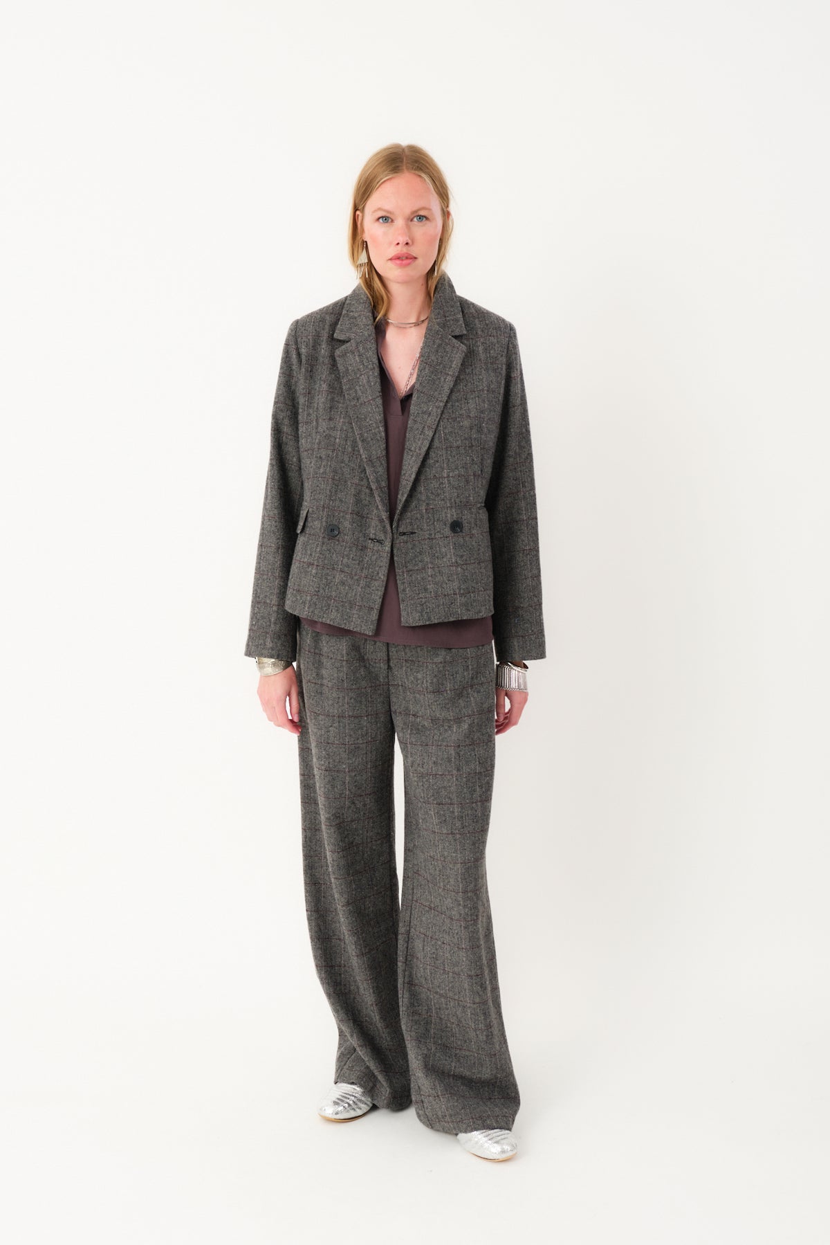 Lollys Laundry AntonellaLL Short Blazer Blazer 10 Grey