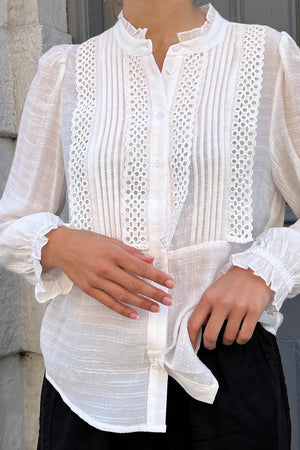 Lollys Laundry ArielLL Shirt LS Shirt 01 White