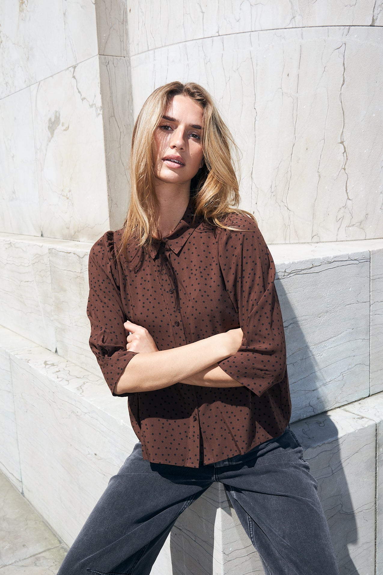 Lollys Laundry BonoLL Shirt SS Shirt 87 Dark Mokka