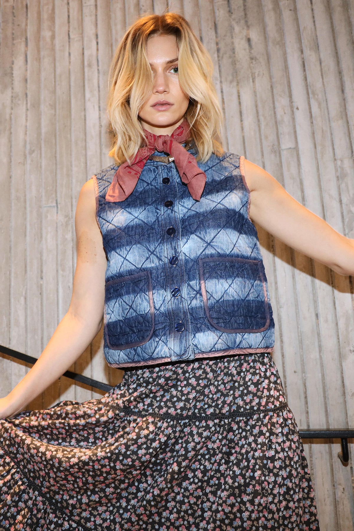 Lollys Laundry CairoLL Quilted Vest Vest 20 Blue