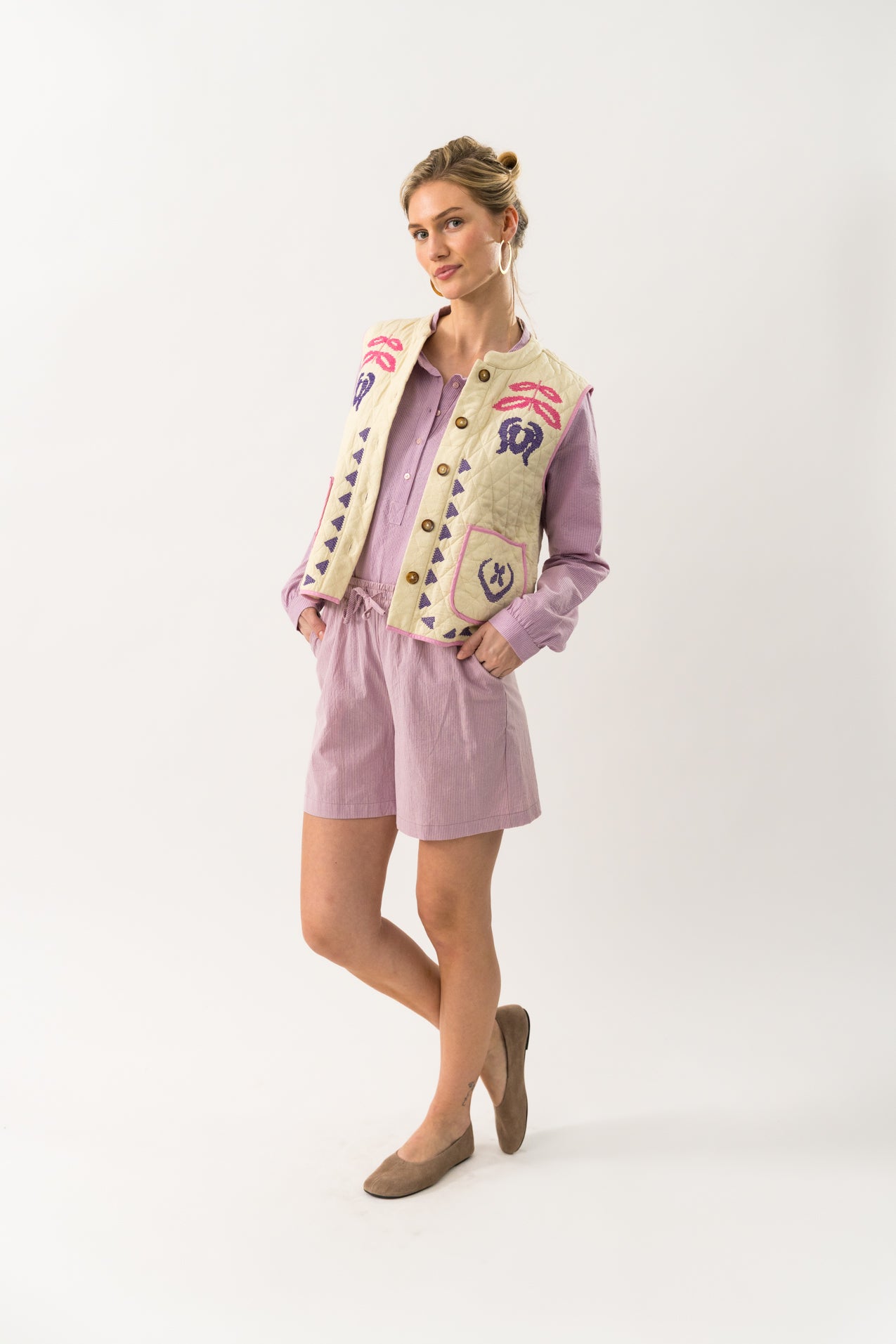 Lollys Laundry CairoLL Vest Vest 02 Creme