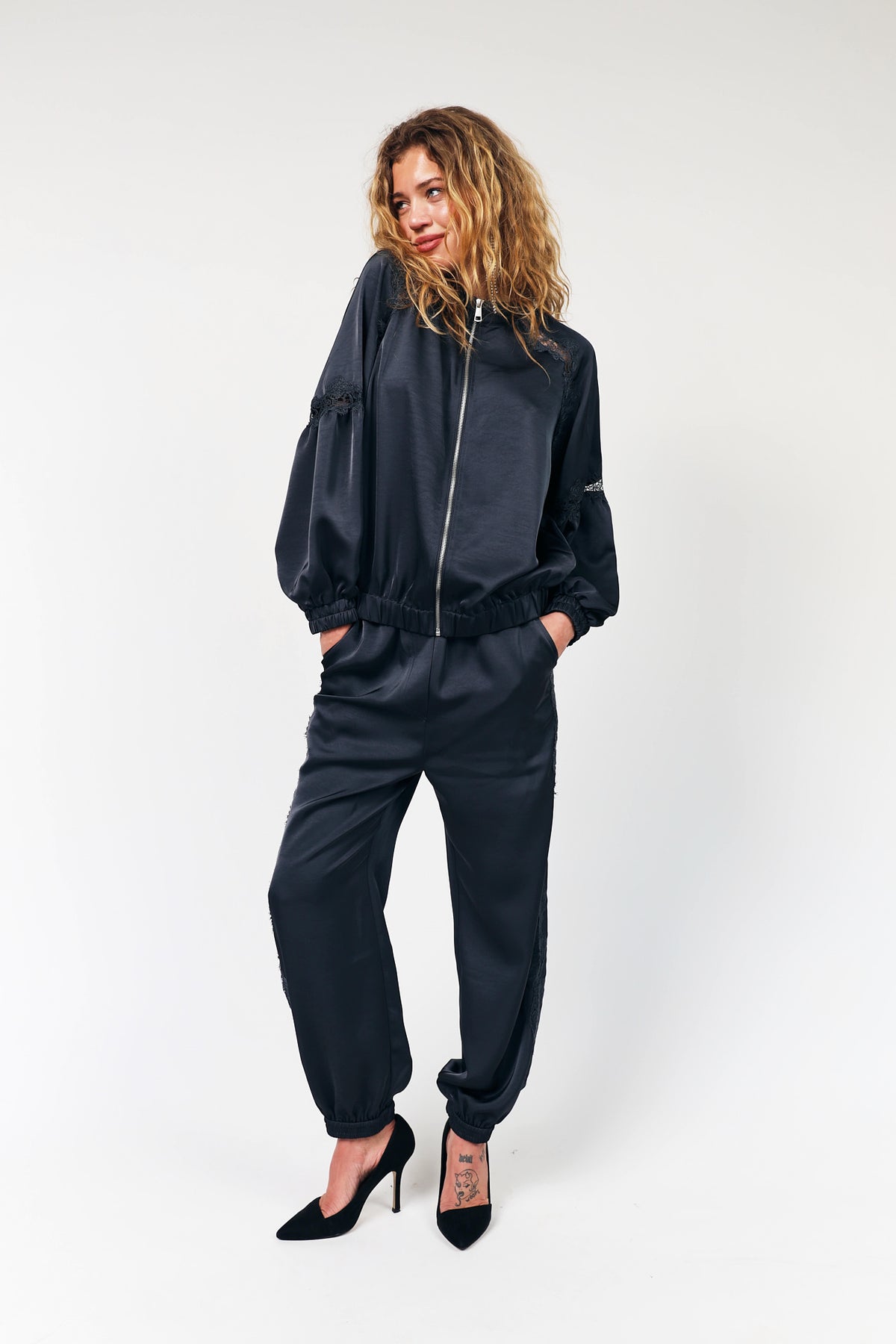 Lollys Laundry CatalinaLL Jacket Jacket 18 Washed Black