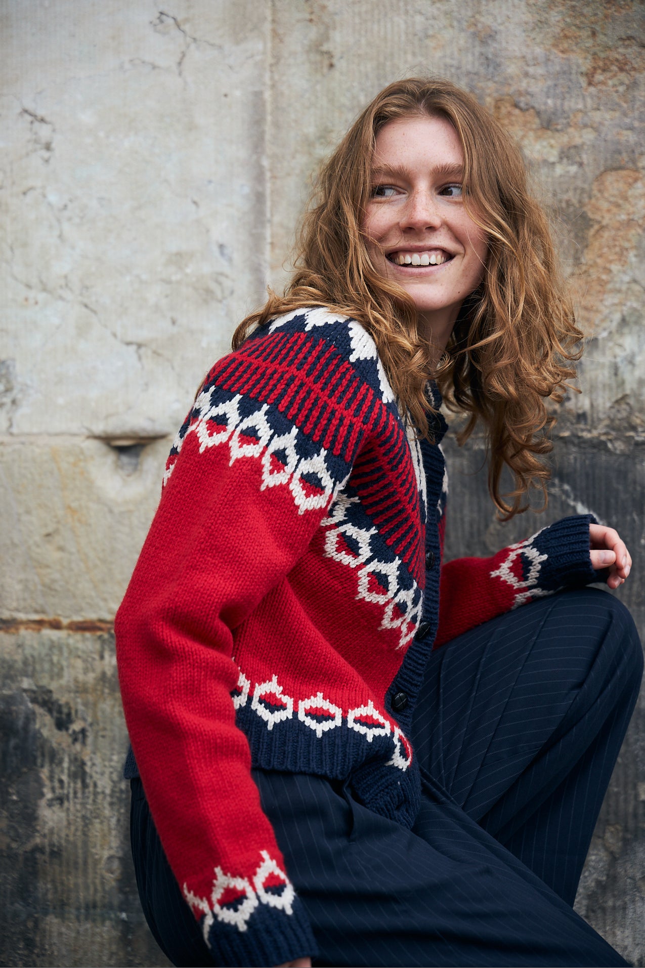 Lollys Laundry ClareLL Knit Cardigan Cardigan 30 Red