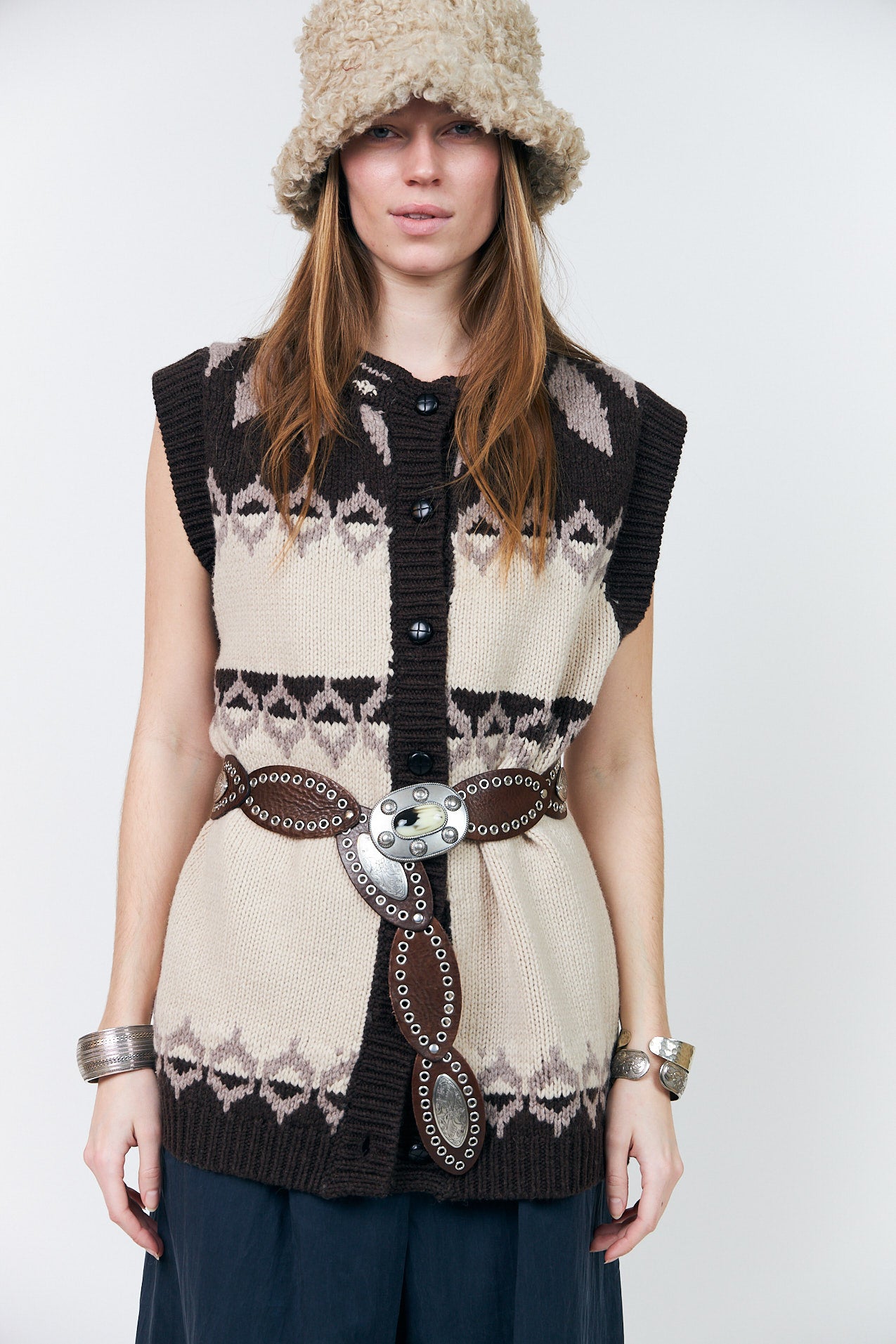 Lollys Laundry CleoLL Knit Vest Vest 02 Creme
