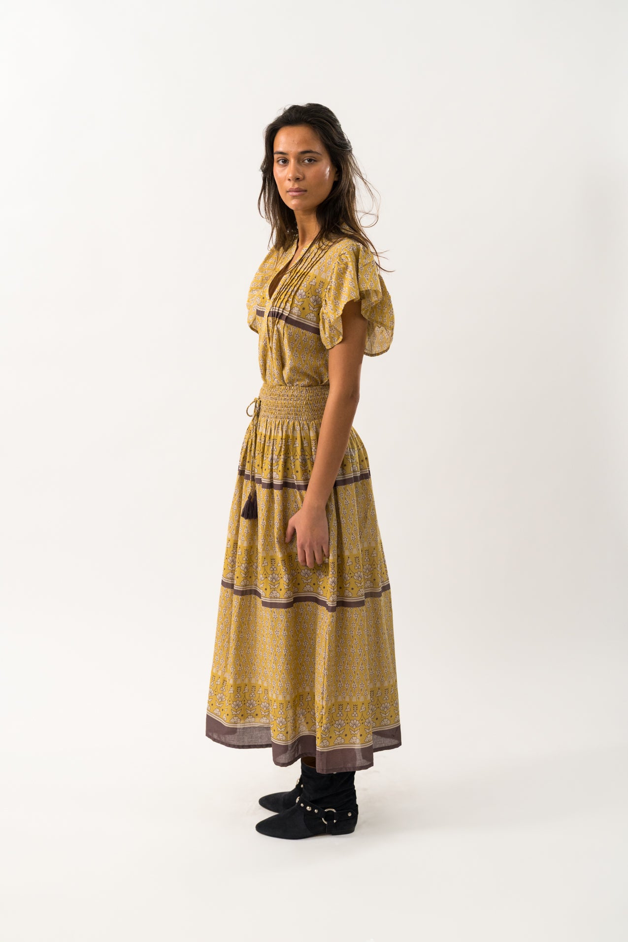 DiamondLL Maxi Skirt - Mustard