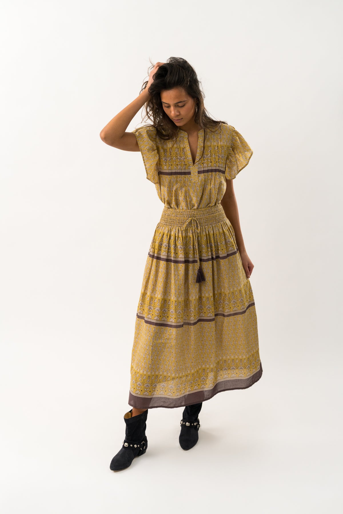 Lollys Laundry DiamondLL Maxi Skirt Skirt 57 Mustard