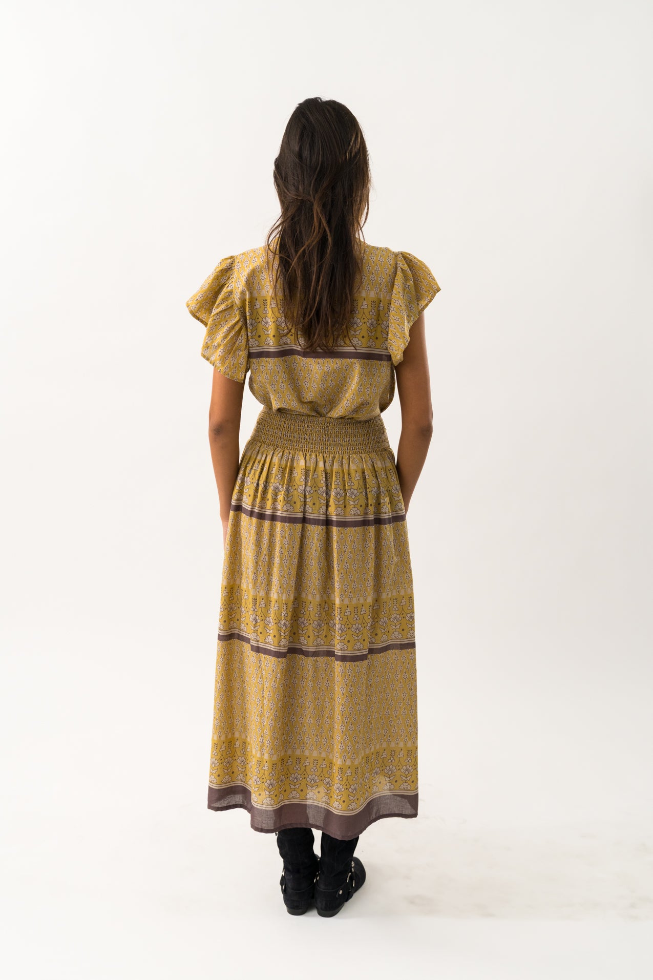 DiamondLL Maxi Skirt - Mustard