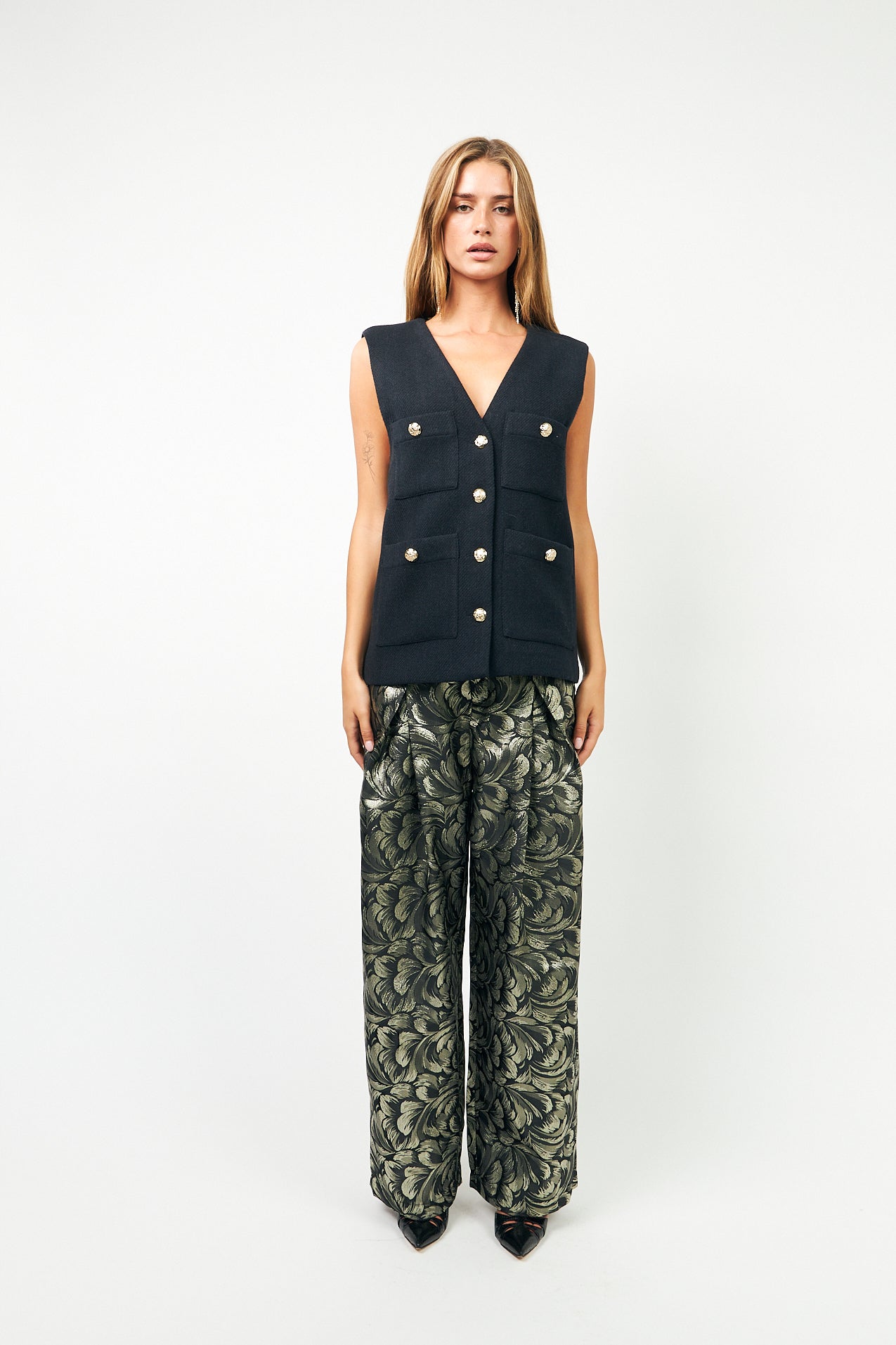 Lollys Laundry Edel Vest Vest 27 Dark Navy