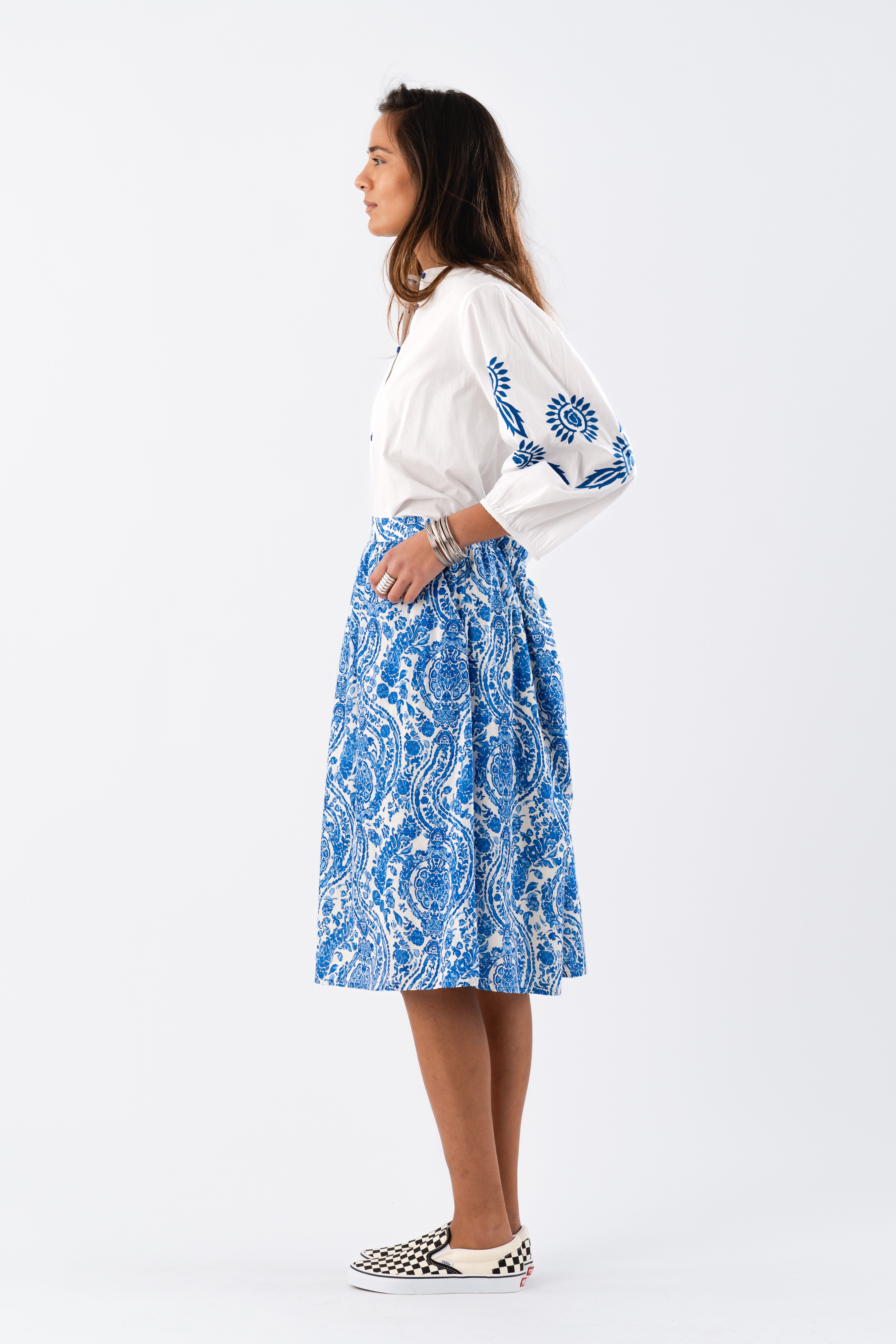 EllaLL Midi Skirt - Blue