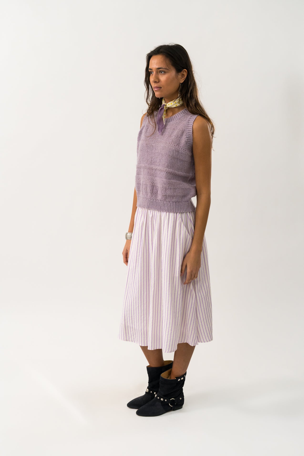 EllaLL Midi Skirt - Lilac