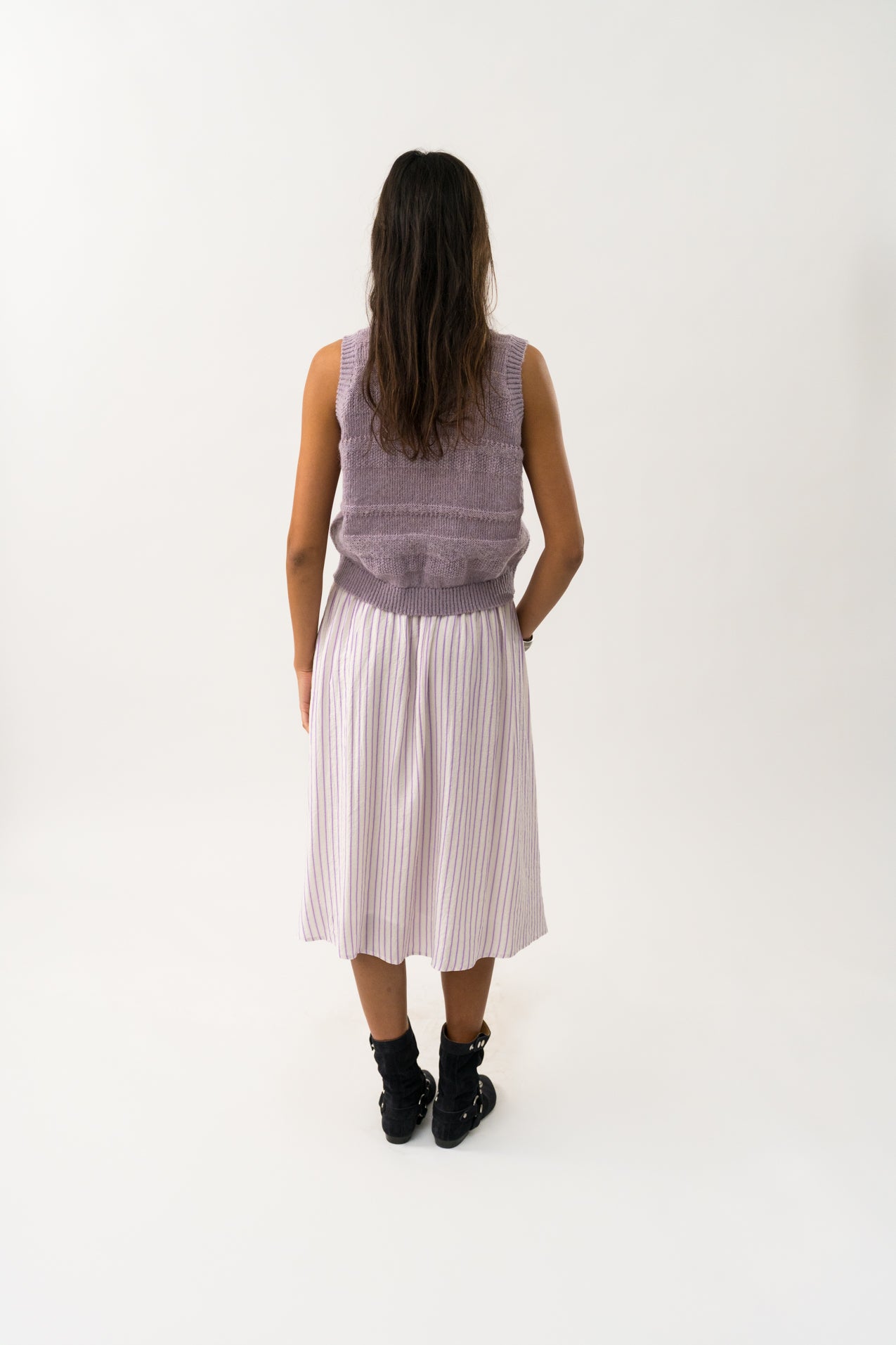 EllaLL Midi Skirt - Lilac