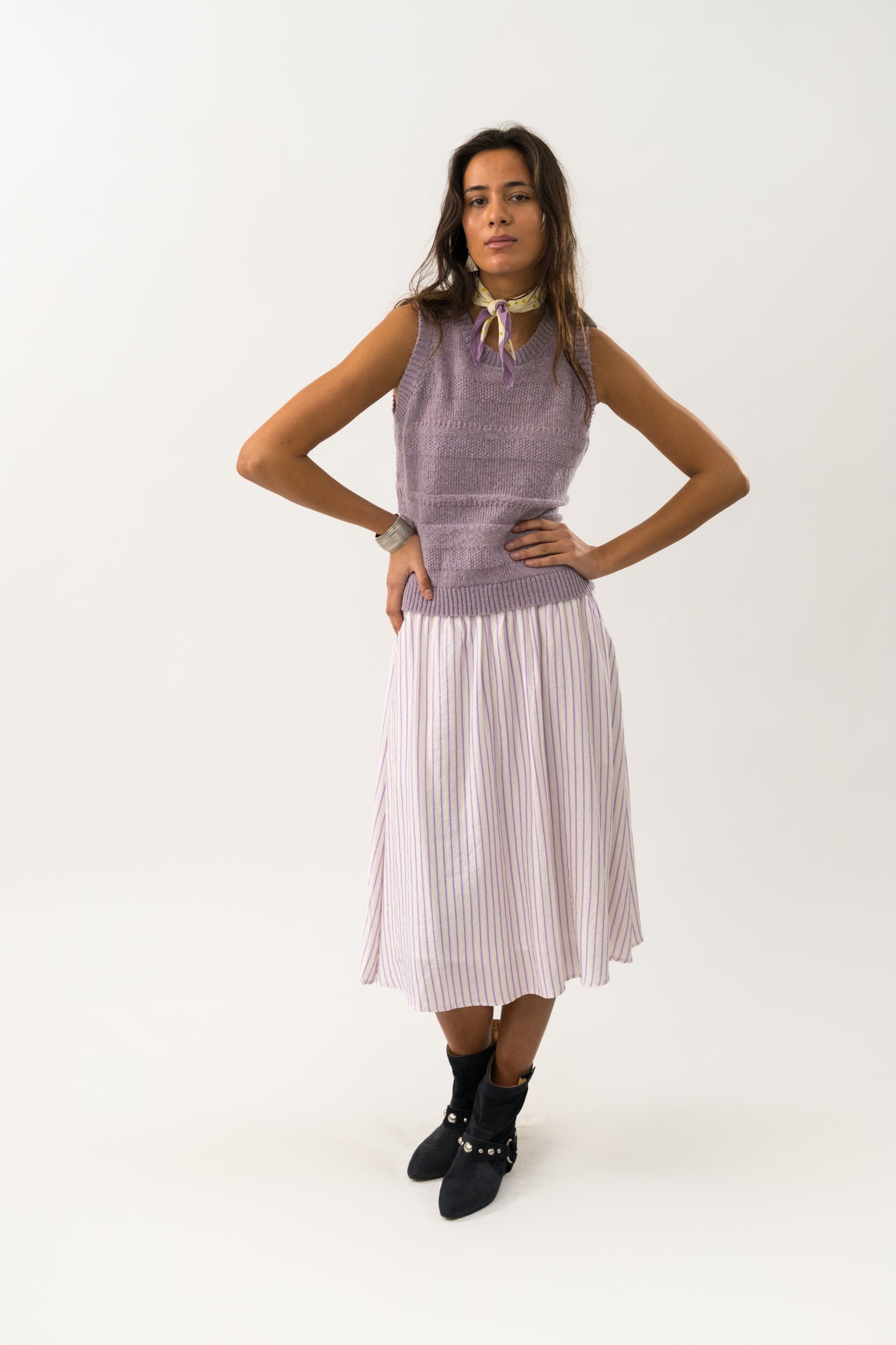 EllaLL Midi Skirt - Lilac