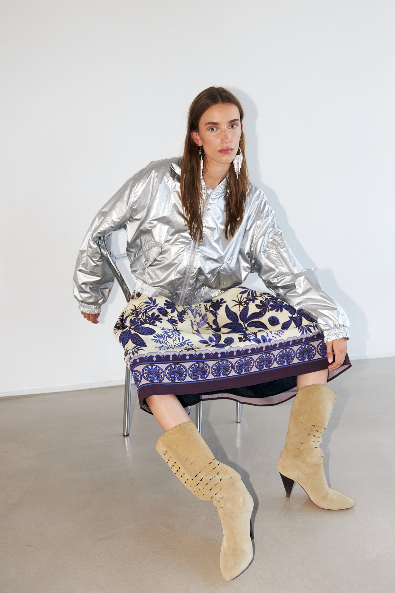 Lollys Laundry EllaLL Midi Skirt Skirt 74 Flower Print