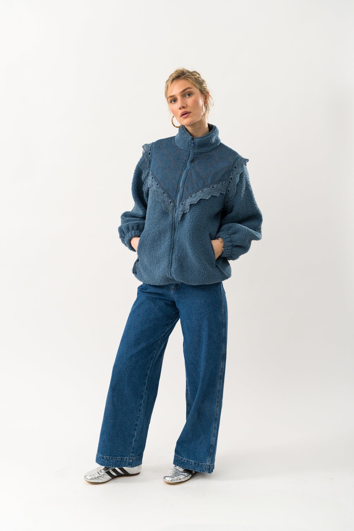 Lollys Laundry FalLL Teddy Jacket Outerwear 29 Dusty Blue