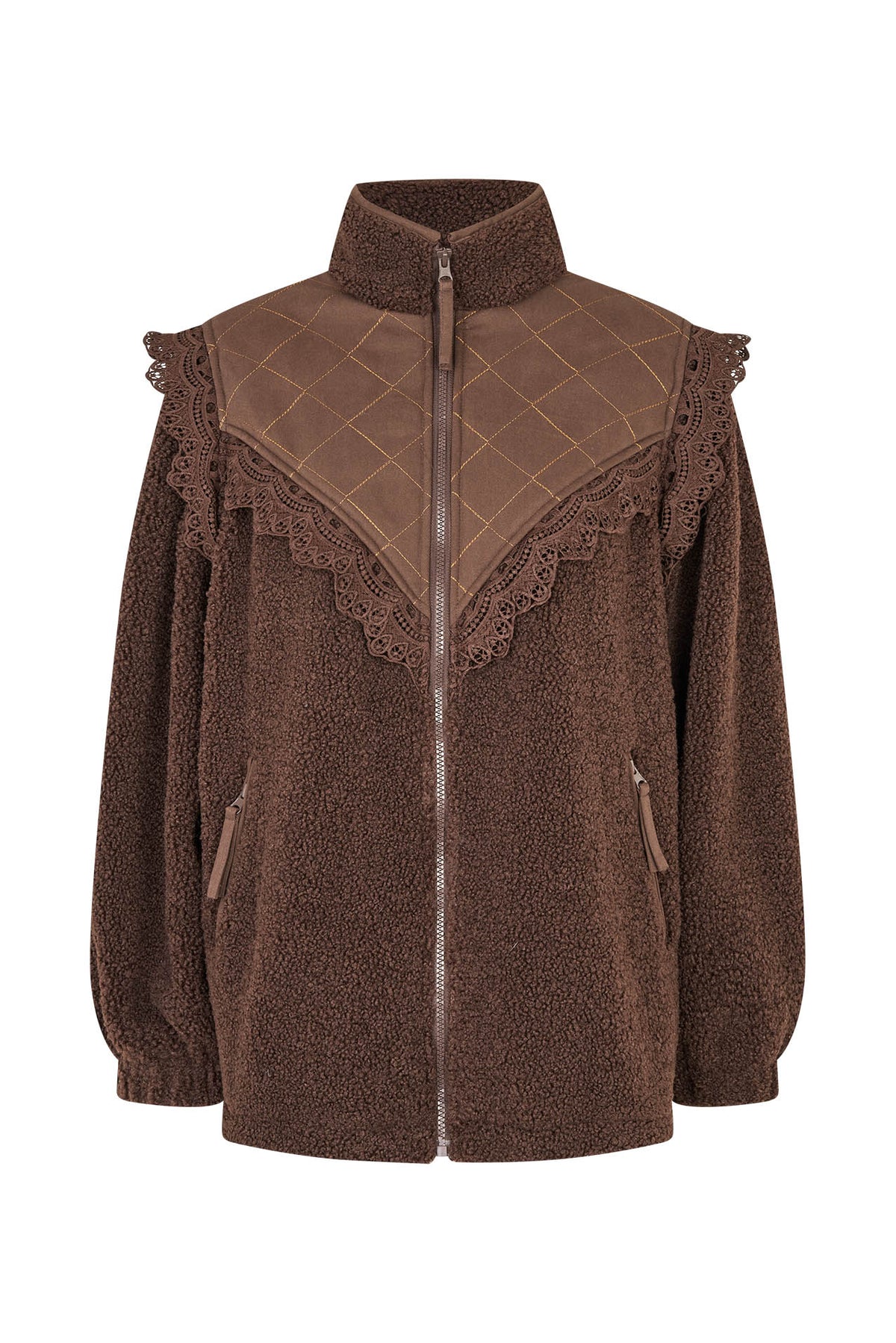 Lollys Laundry FalLL Teddy Jacket Outerwear 87 Dark Mokka