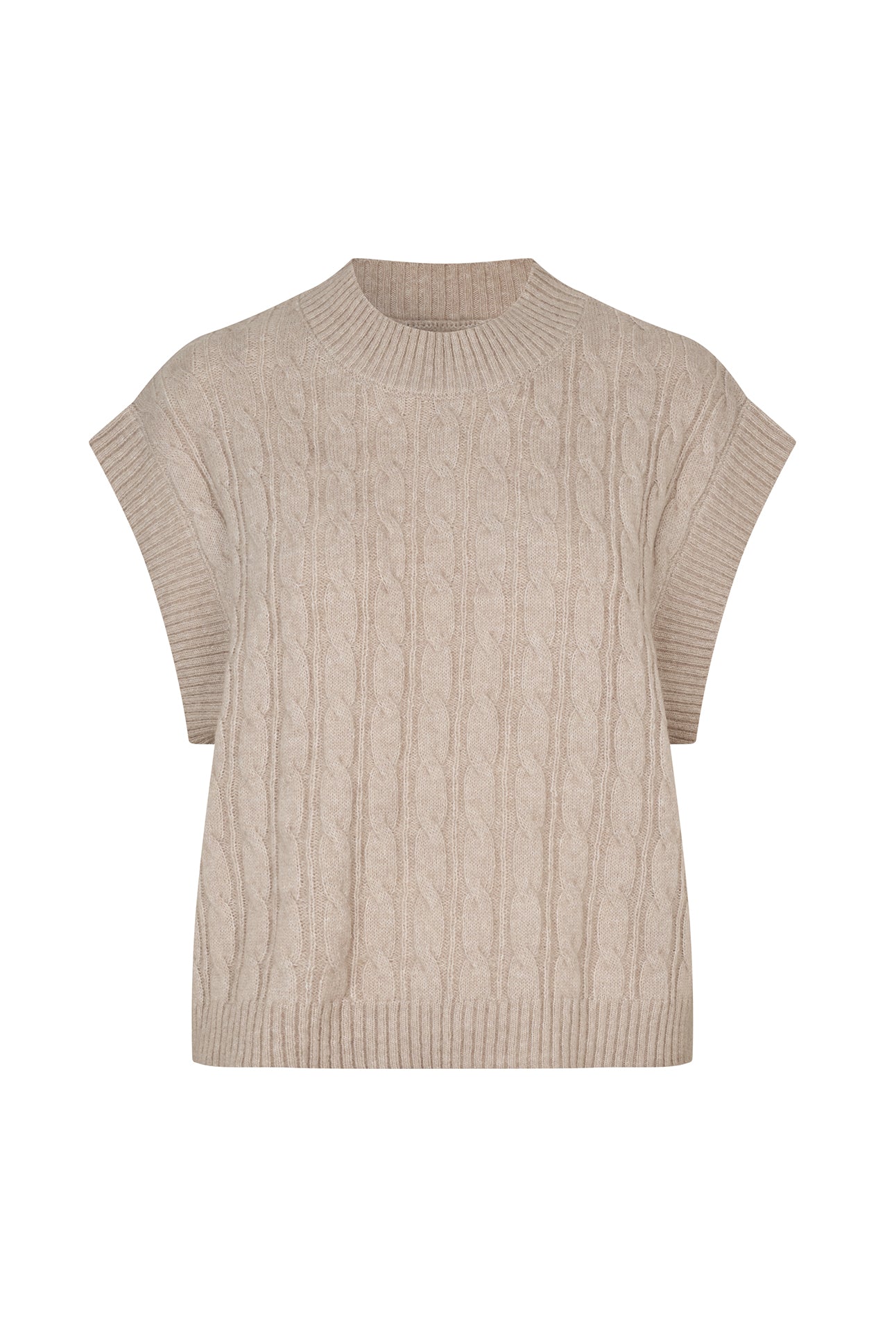 Lollys Laundry FinnLL Knit Vest Vest 08 Beige