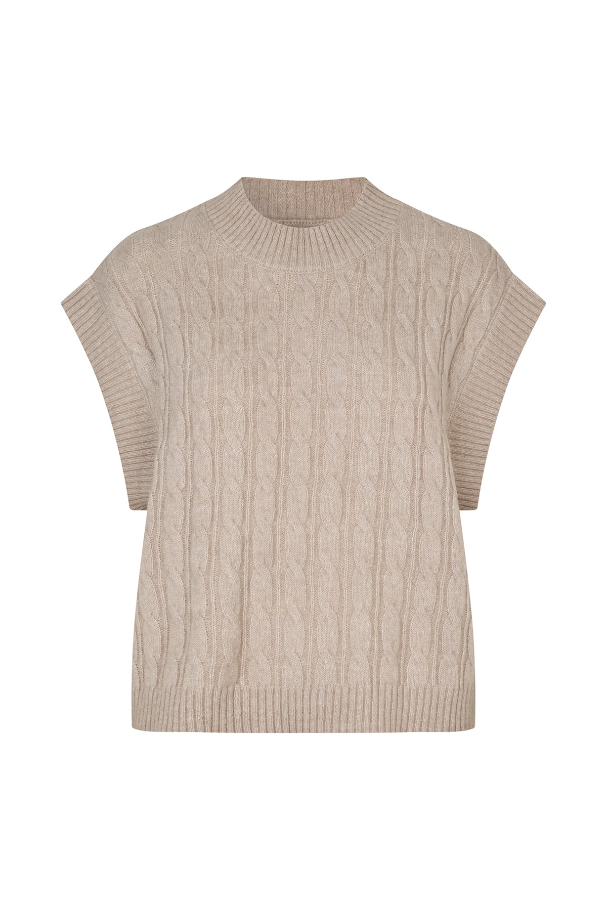 Lollys Laundry FinnLL Knit Vest Vest 08 Beige