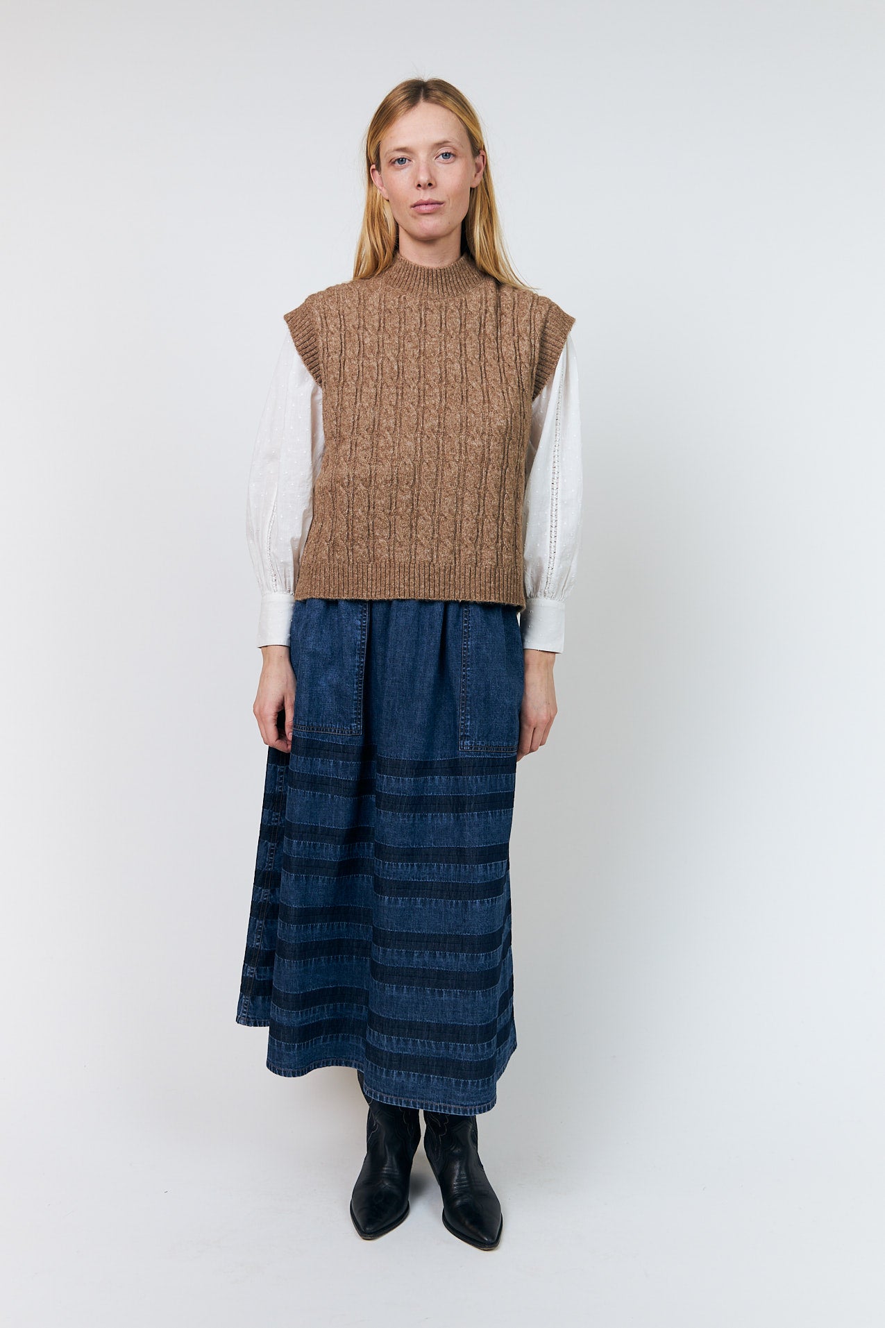Lollys Laundry FinnLL Knit Vest Vest 58 Camel