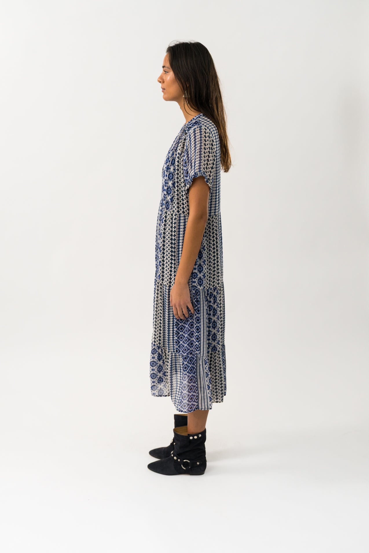 FreddyLL Midi Dress SS - Blue