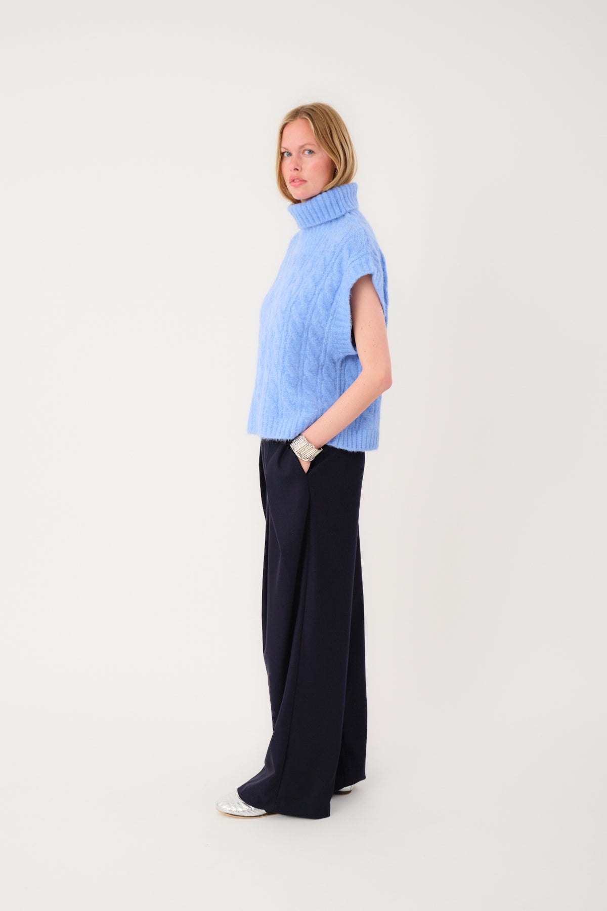 Lollys Laundry FresnoLL Knit Vest Vest 20 Blue