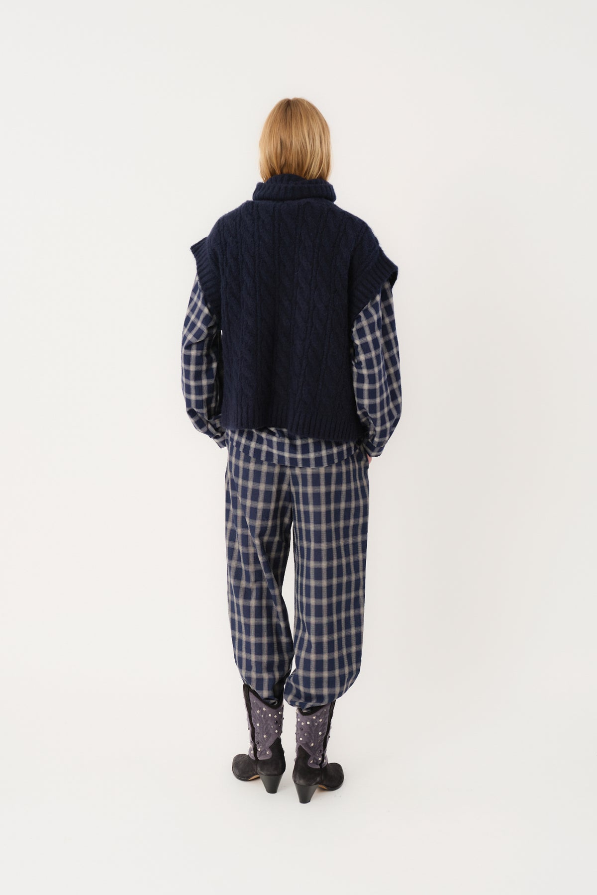 FresnoLL Knit Vest - Dark Blue