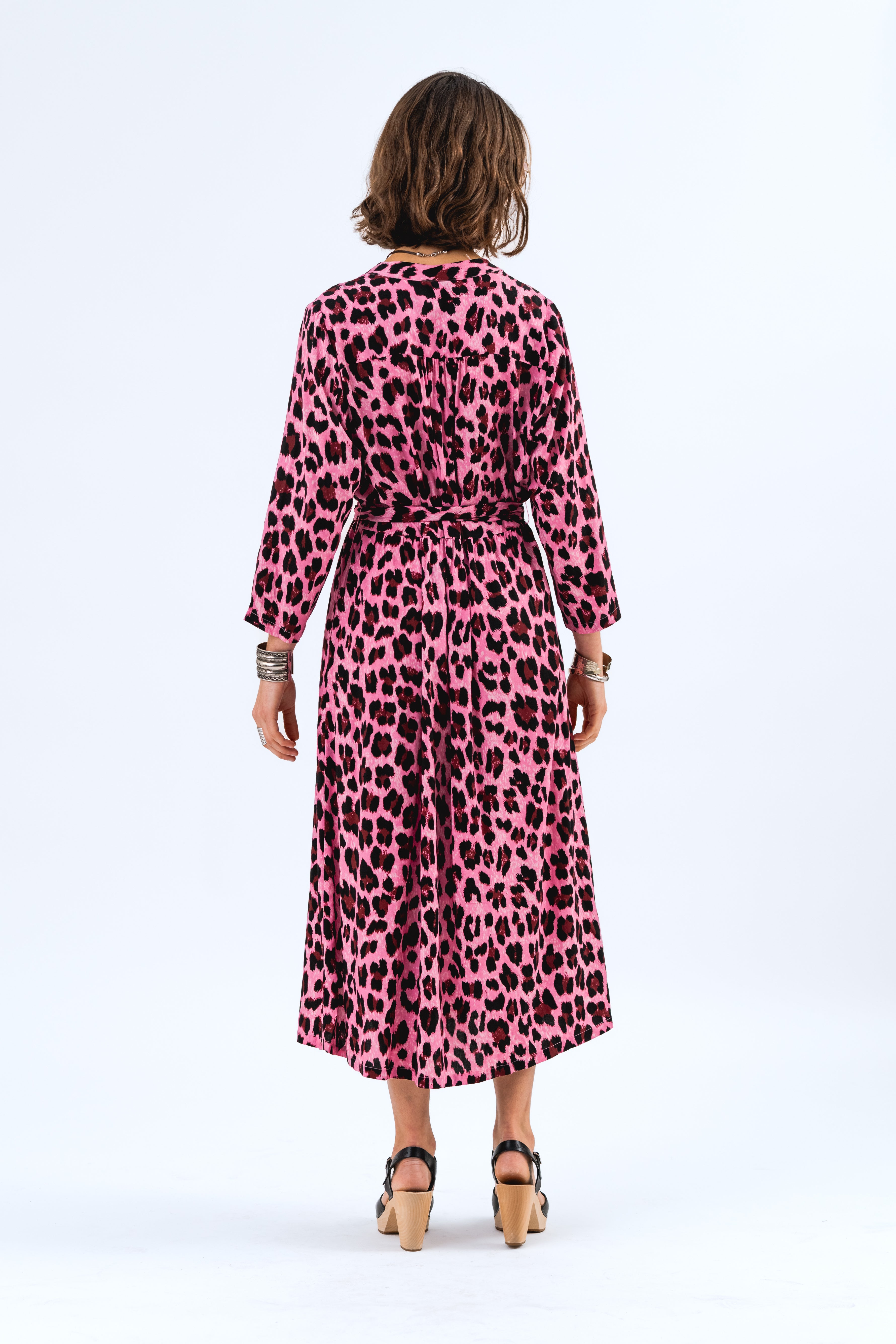 HarperLL Maxi Dress 3/4 - Neon Pink