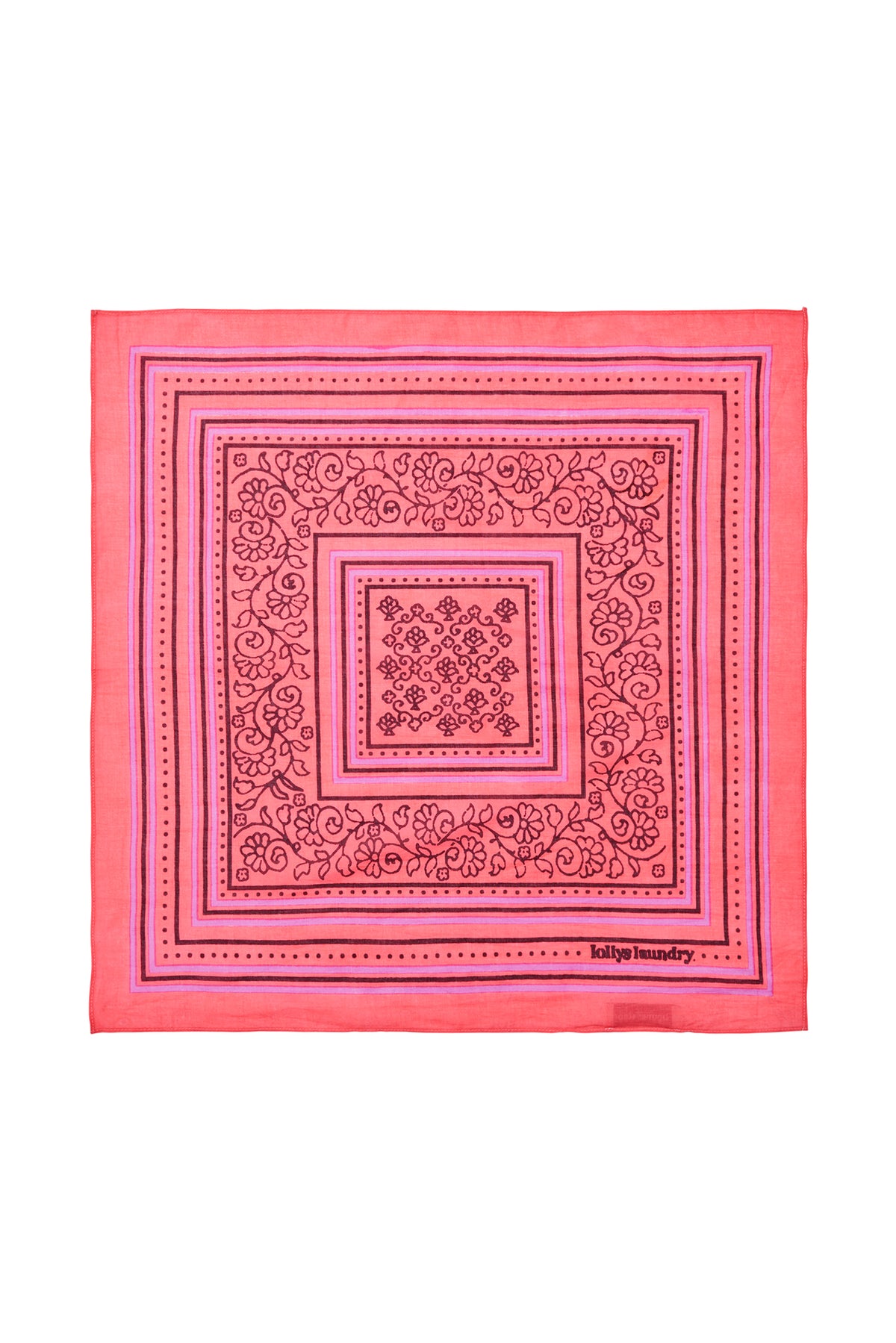 Lollys Laundry HemlockLL Bandana Scarf 90 Coral