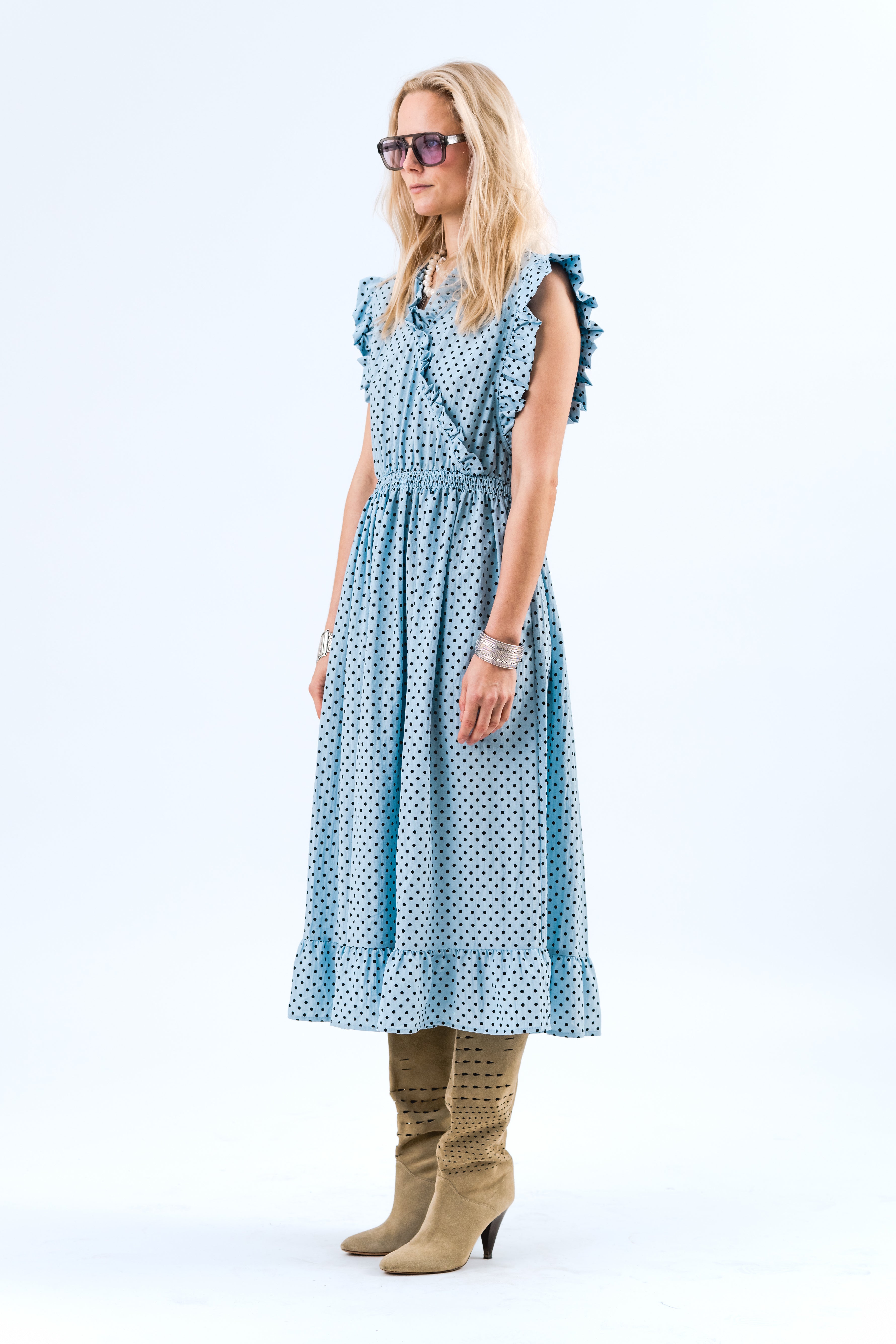 Lollys Laundry IdinaLL Midi Dress Dress 22 Light Blue