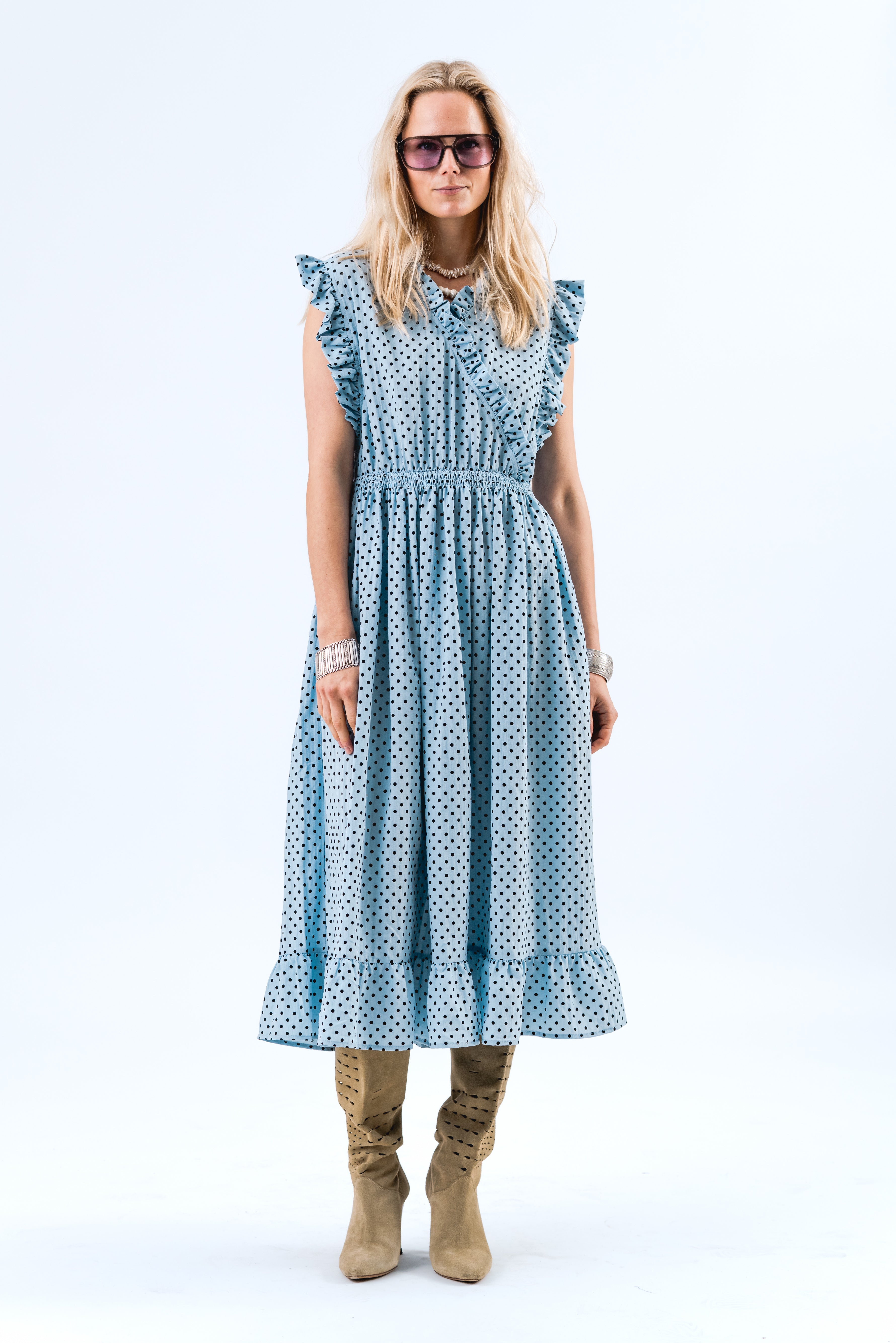 Lollys Laundry IdinaLL Midi Dress Dress 22 Light Blue