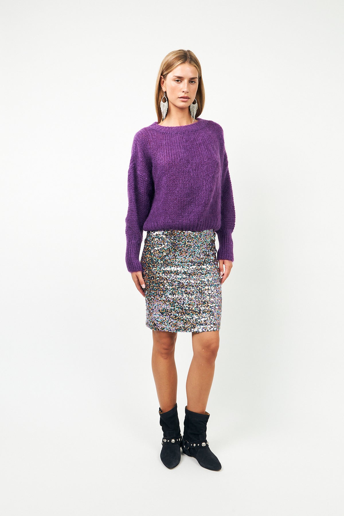 Lollys Laundry IsoldeLL Knit Jumper Jumper 50 Dark Lavender