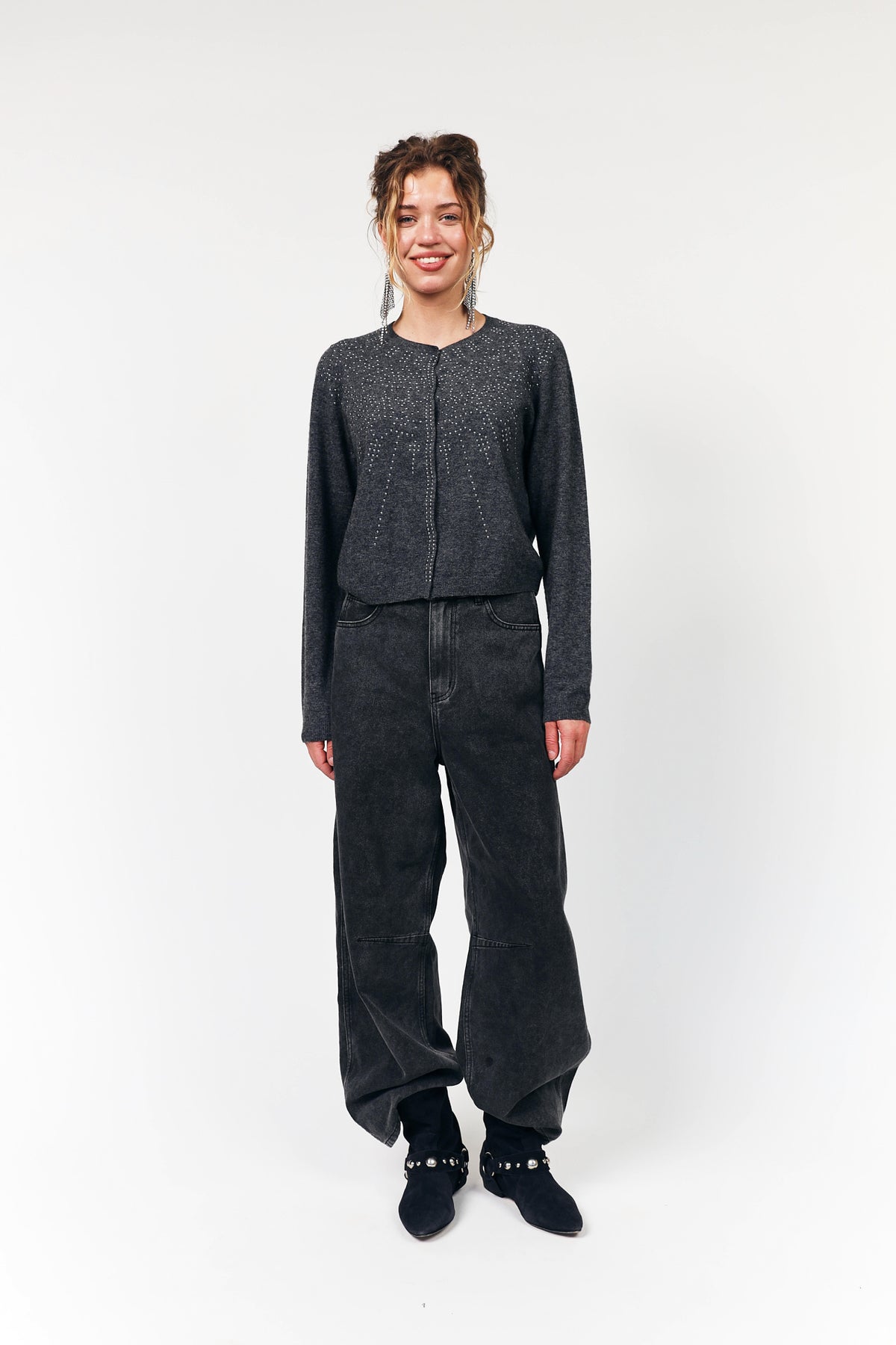 JudeLL Knit Cardigan - Grey Melange