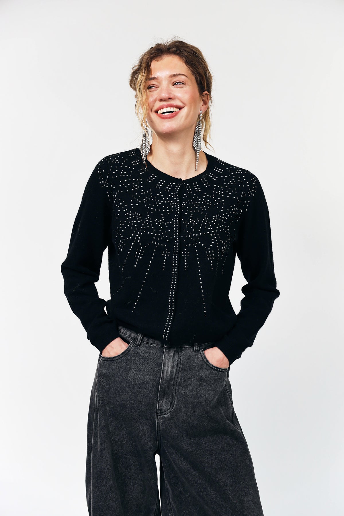JudeLL Knit Cardigan - Black