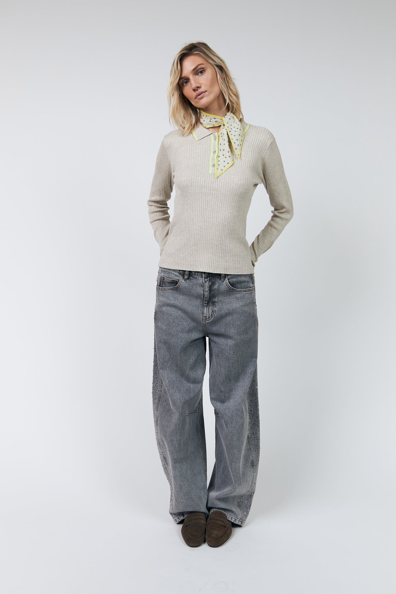 JulioLL Knit Polo - Beige