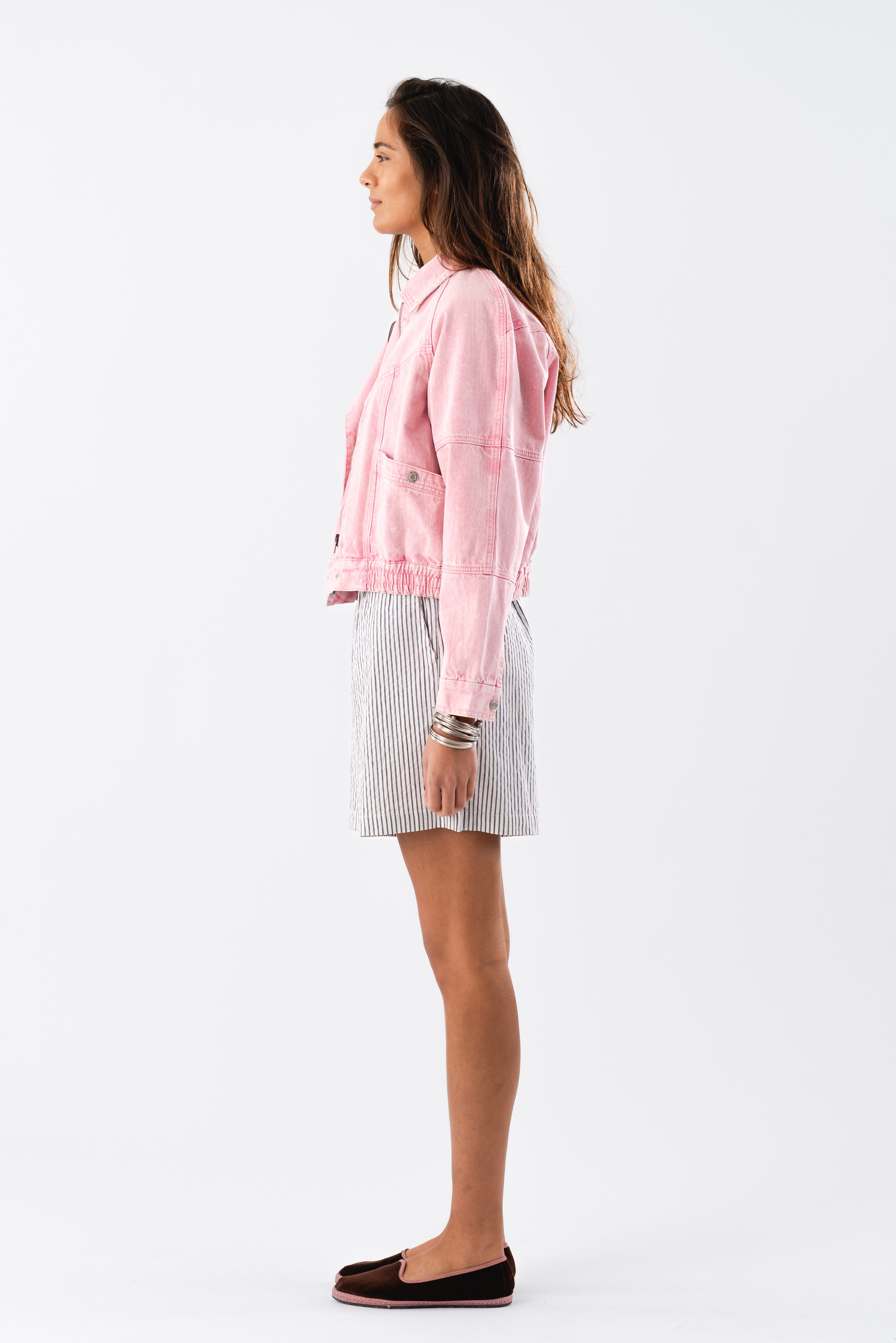 Lollys Laundry KingstonLL Denim Jacket LS Jacket 51 Pink