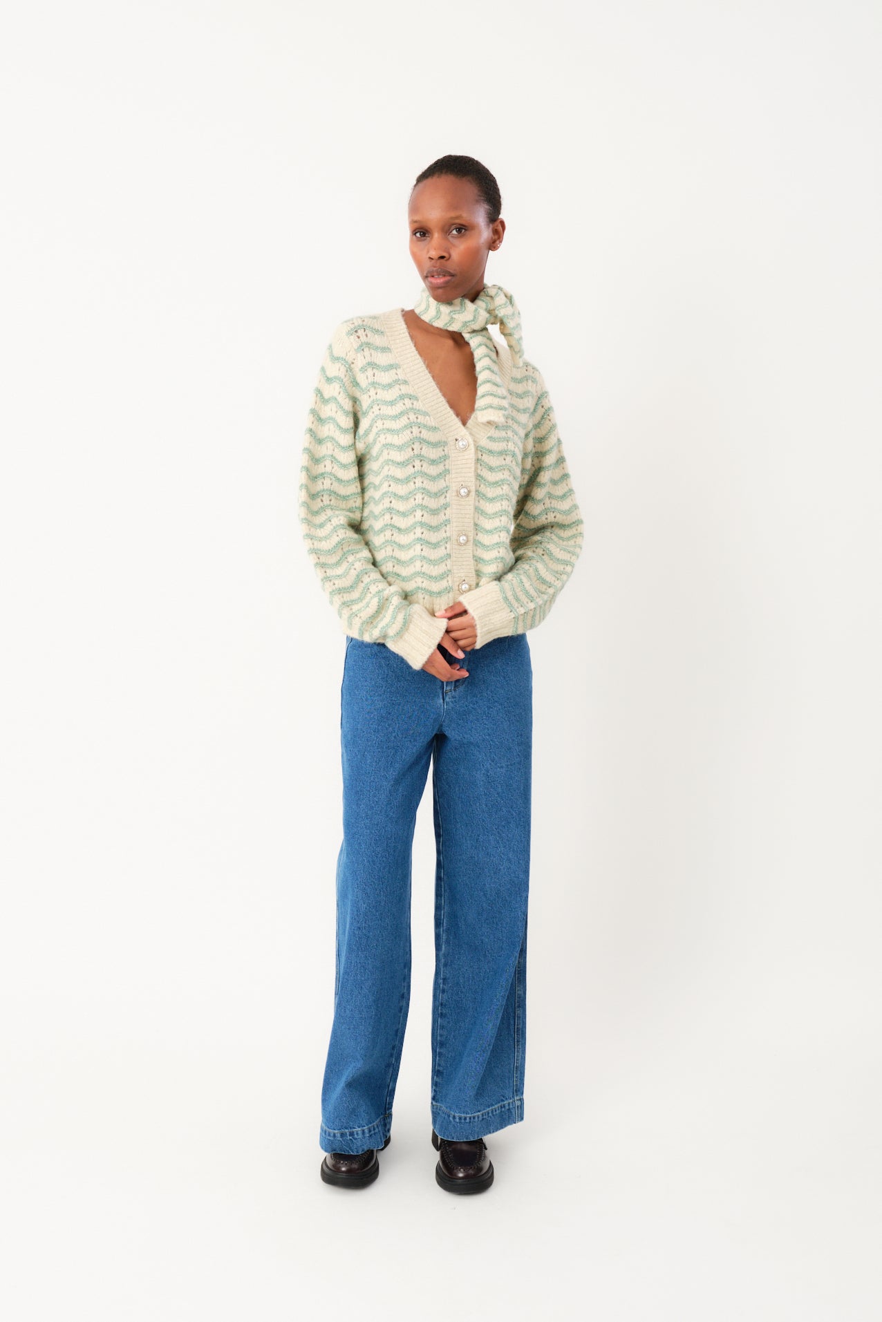 Lollys Laundry LanoLL Cardigan Knit Cardigan 49 Dusty Green