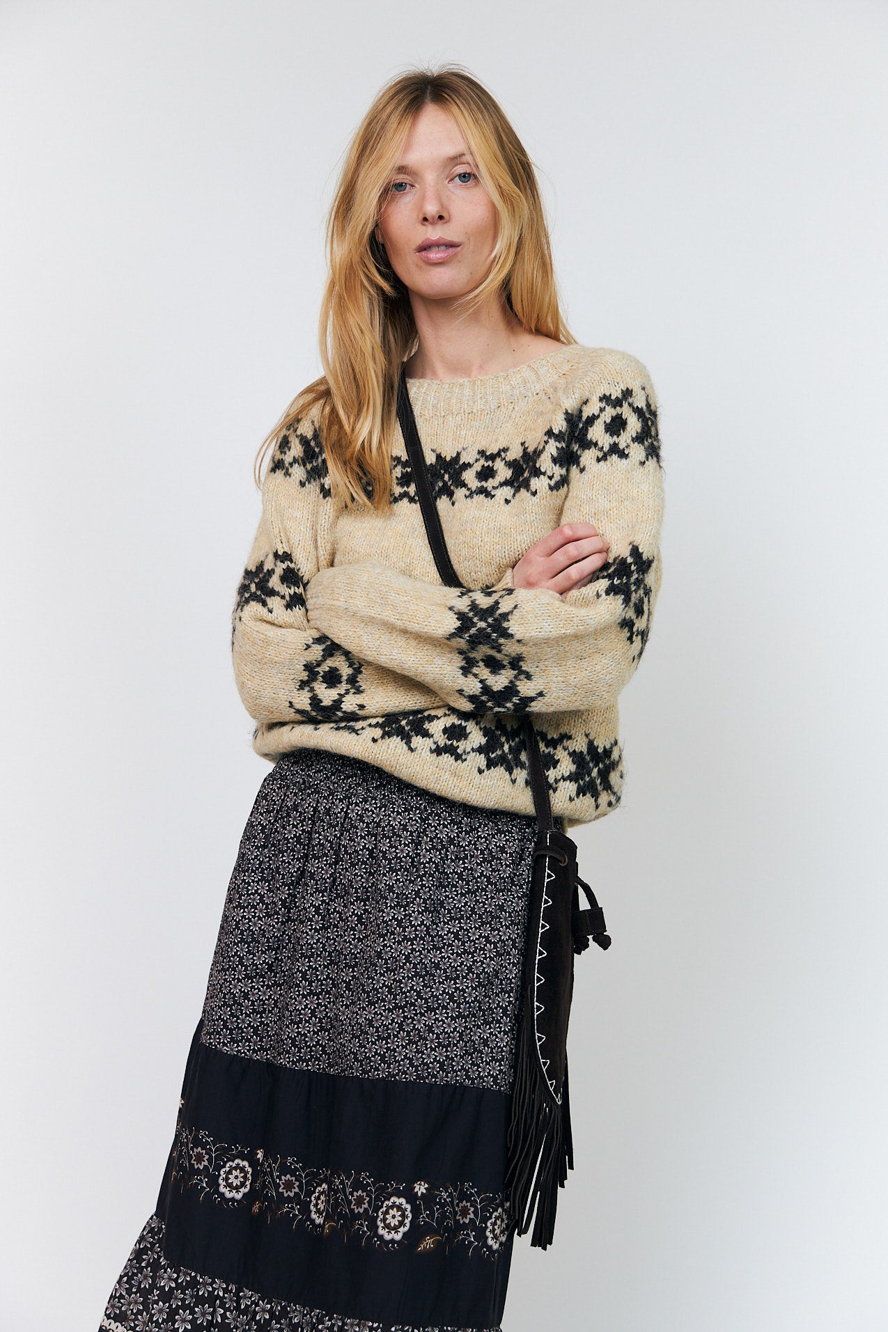 Lollys Laundry LattieLL Knit Jumper 02 Creme