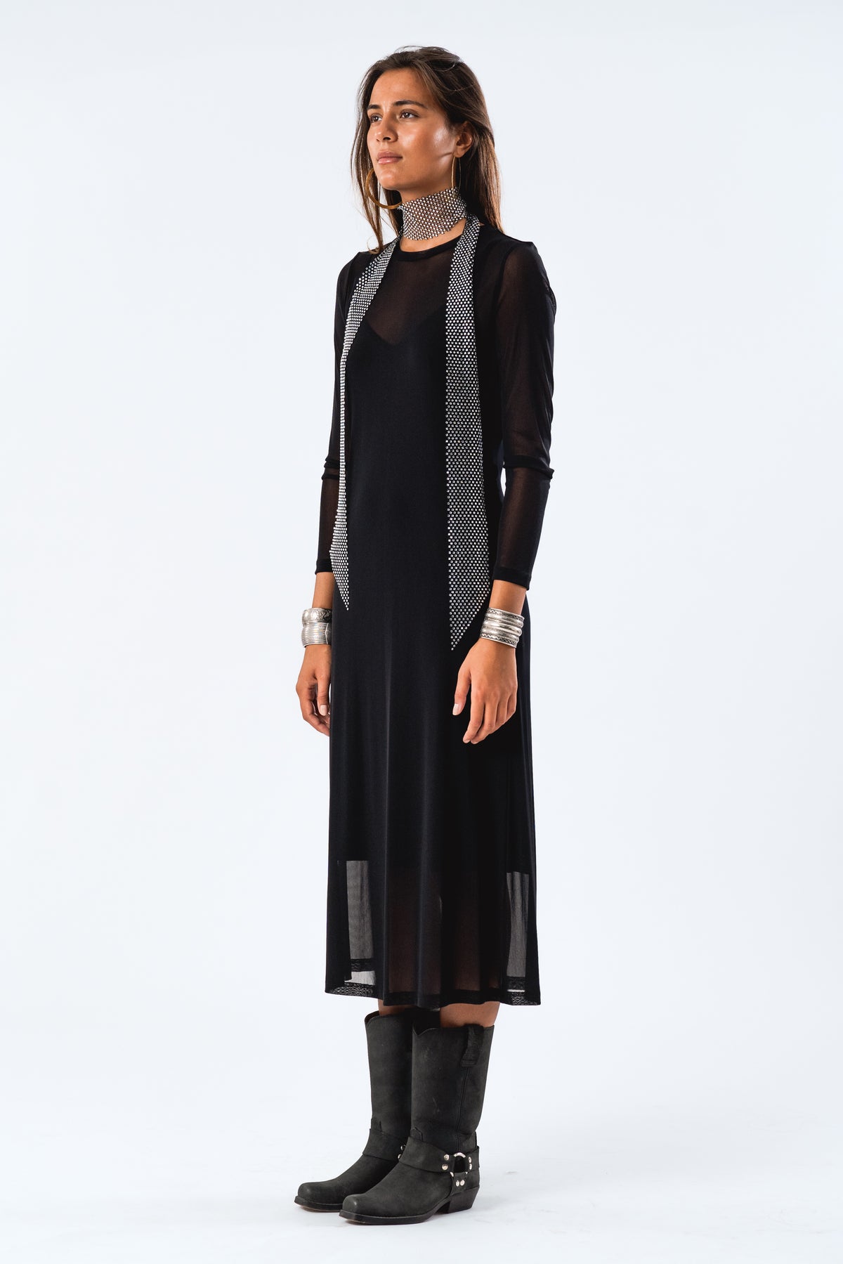 LoganLL Maxi Dress LS - Black